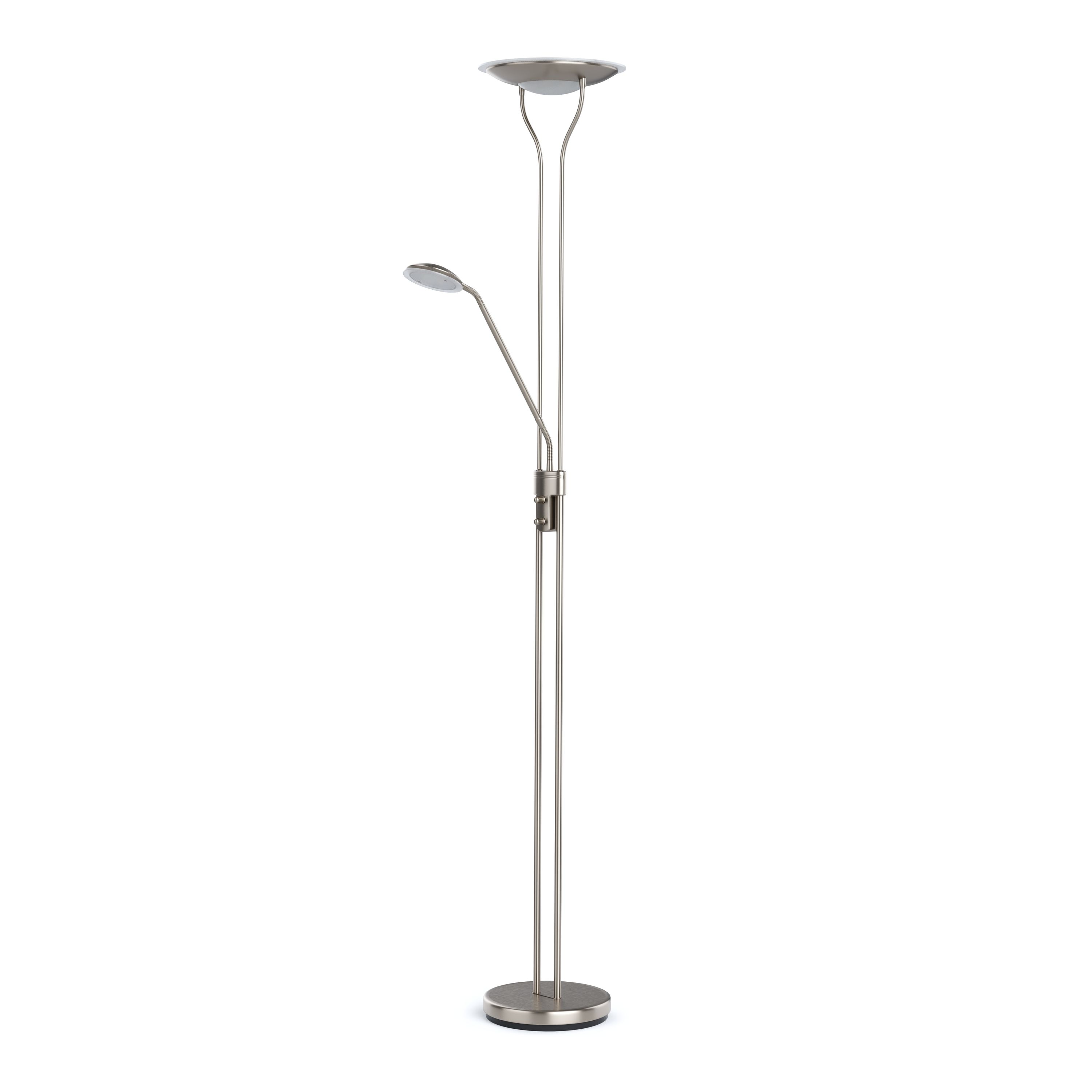 LED Stehlampe RESIL dimmbar silber