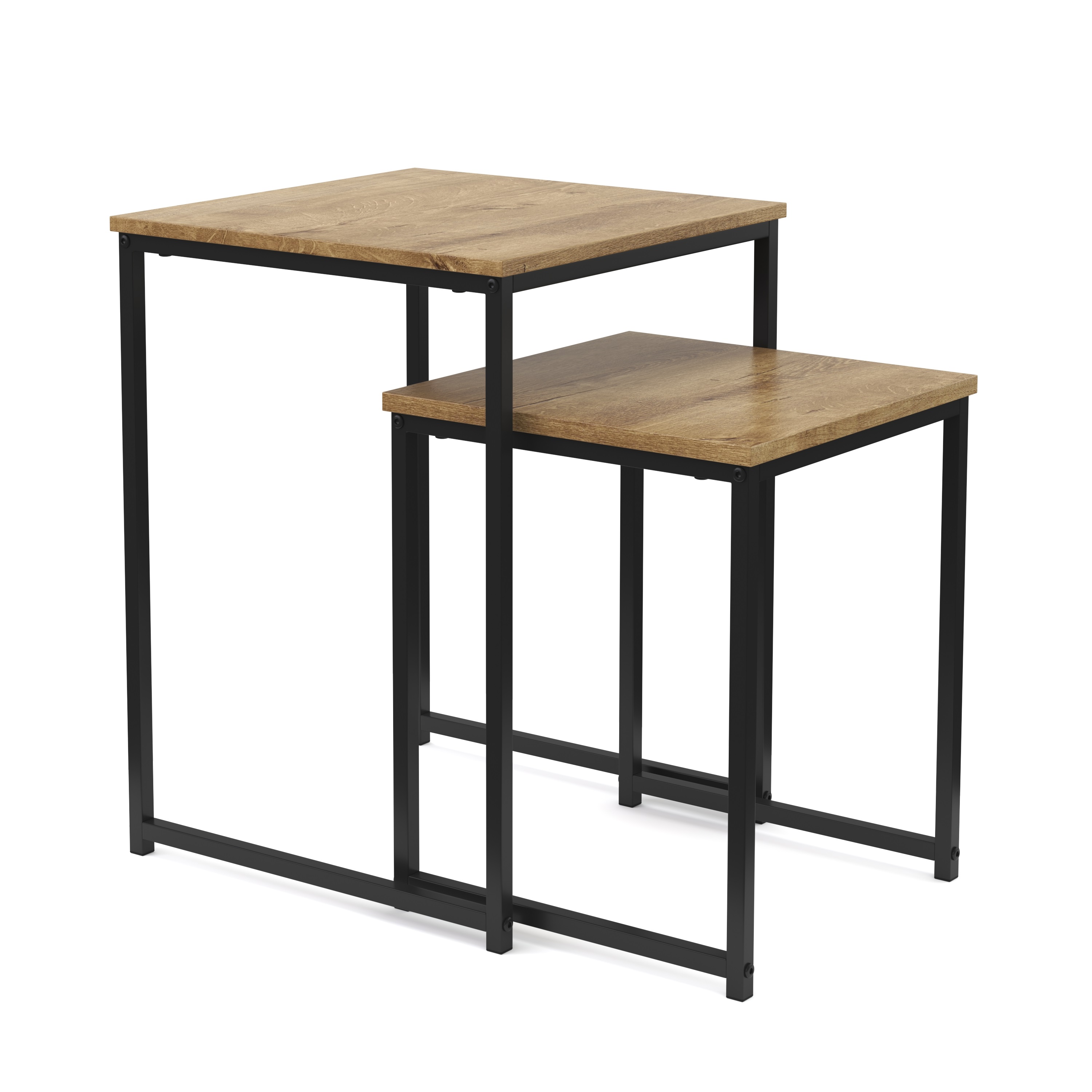 Beistelltisch WERNER 2-teilig braun/schwarz