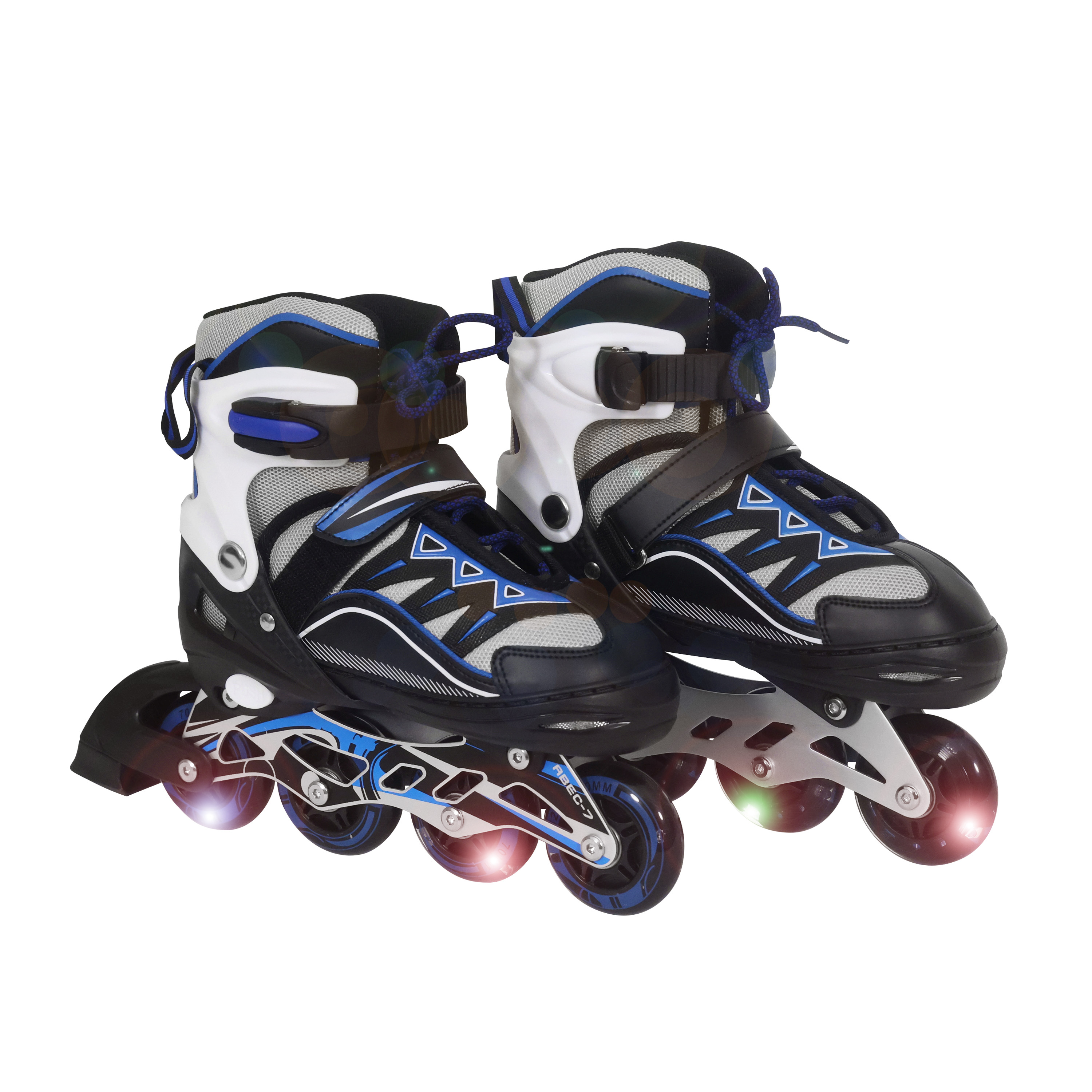 LED Inlineskates Grösse 31 - 34 verstellbar blau
