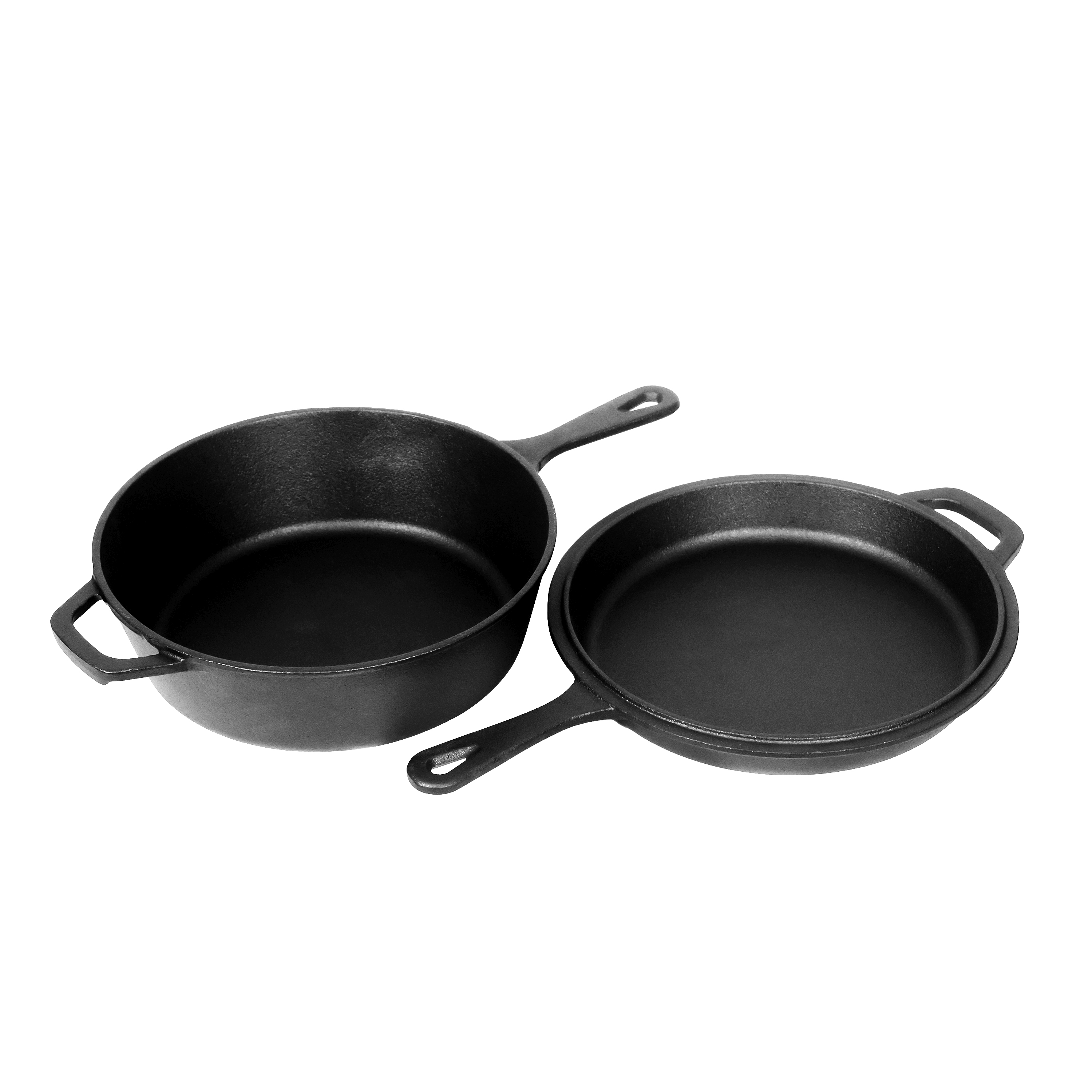 Gusseisenpfanne 2-in-1 Set 2-teilig