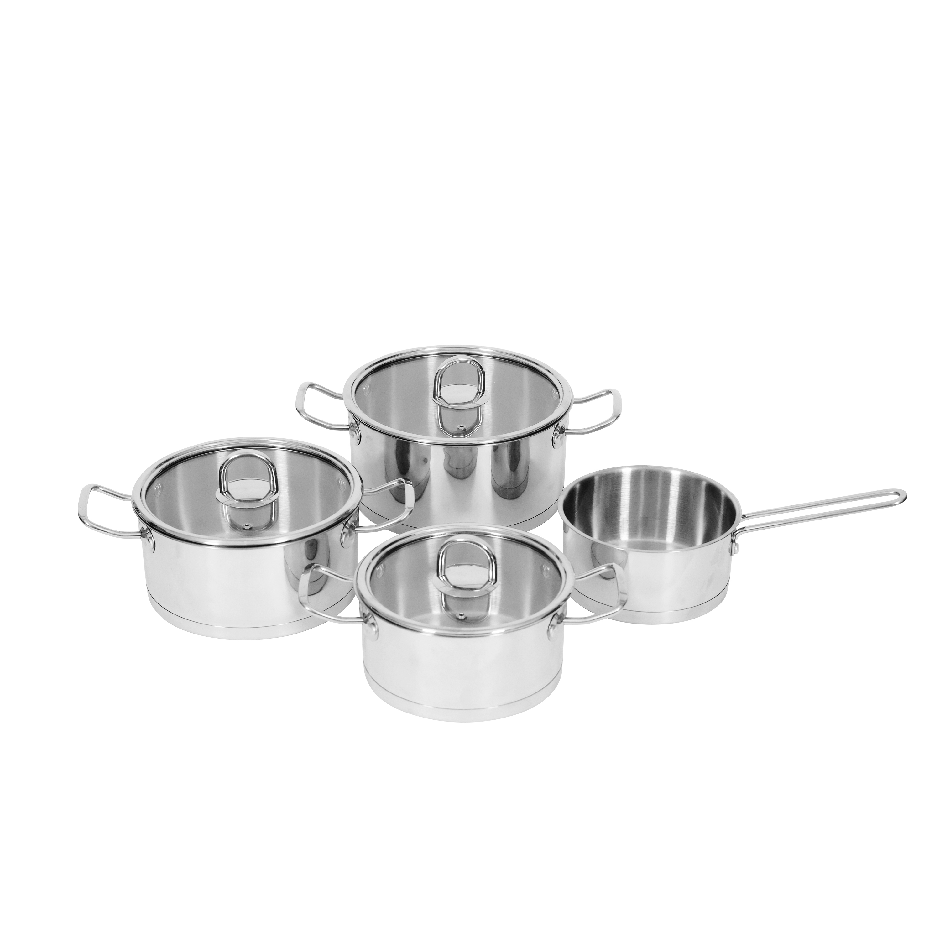 Kochtopf Edelstahl Set 7-teilig
