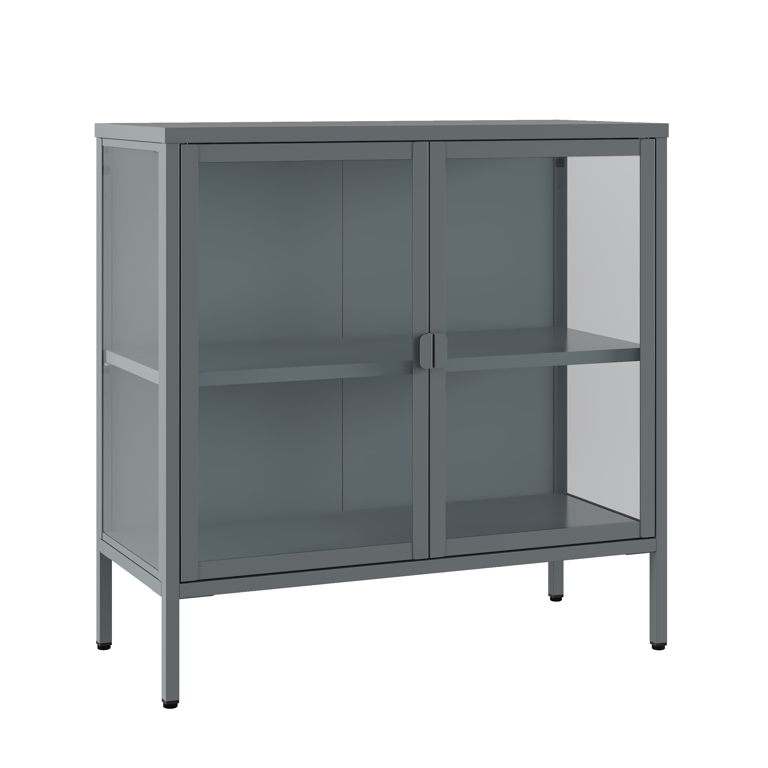 Kommode Metall TAURI 80 x 80 cm grau