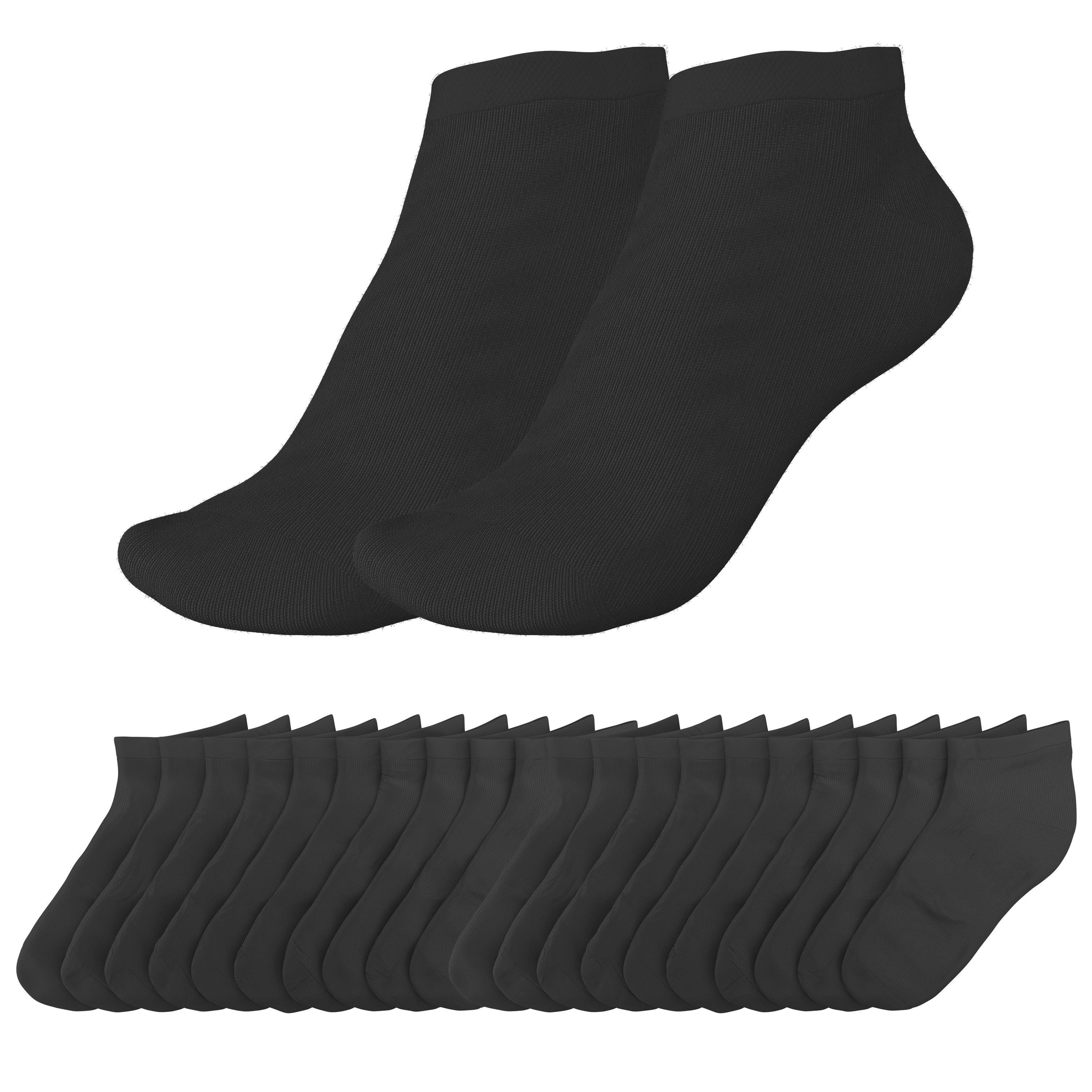 Sneaker Socken Grösse 47 - 50 10er Set schwarz