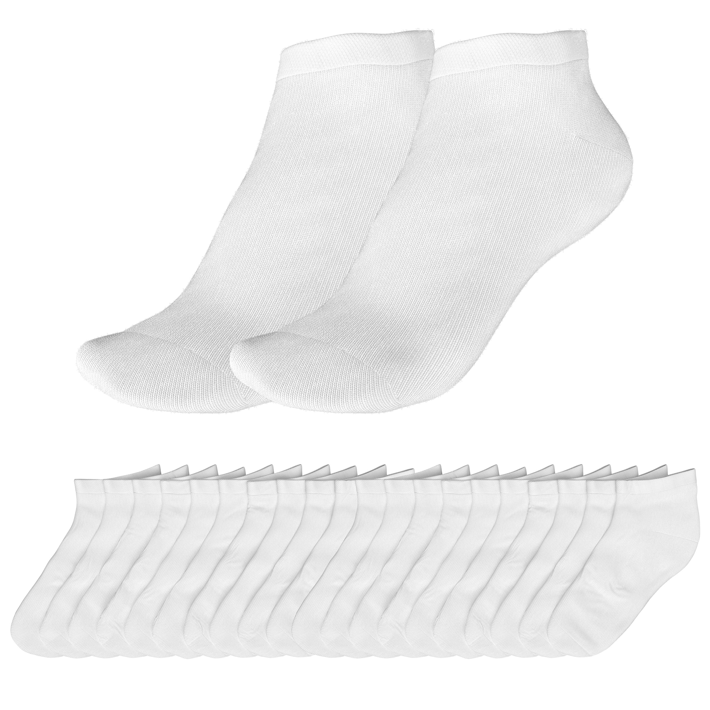 Sneaker Socken Grösse 35 - 38 10er Set weiss