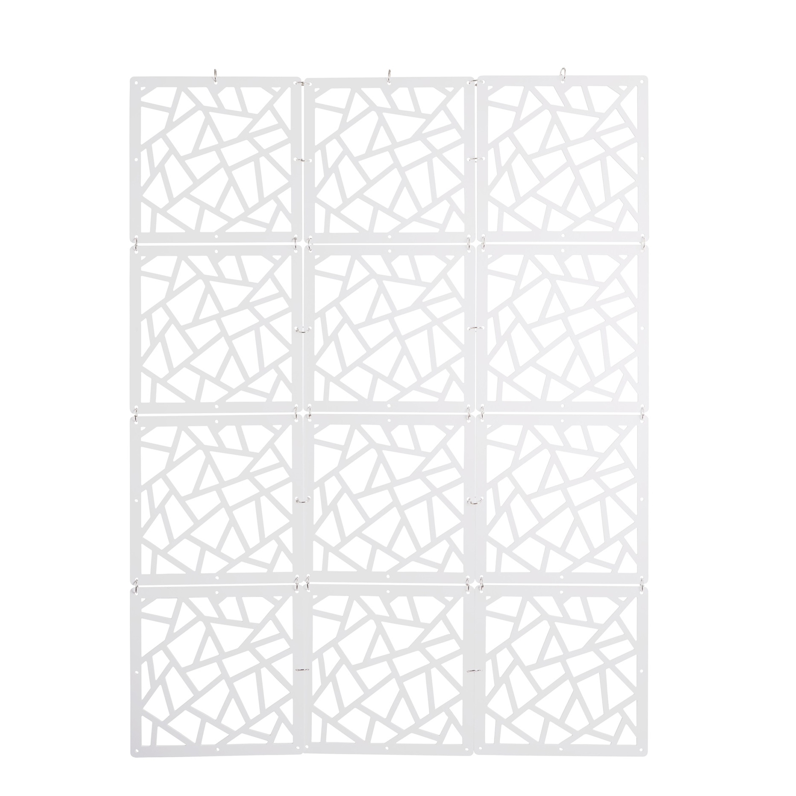 Raumteiler hängend 12er Set 29 x 29 cm weiss