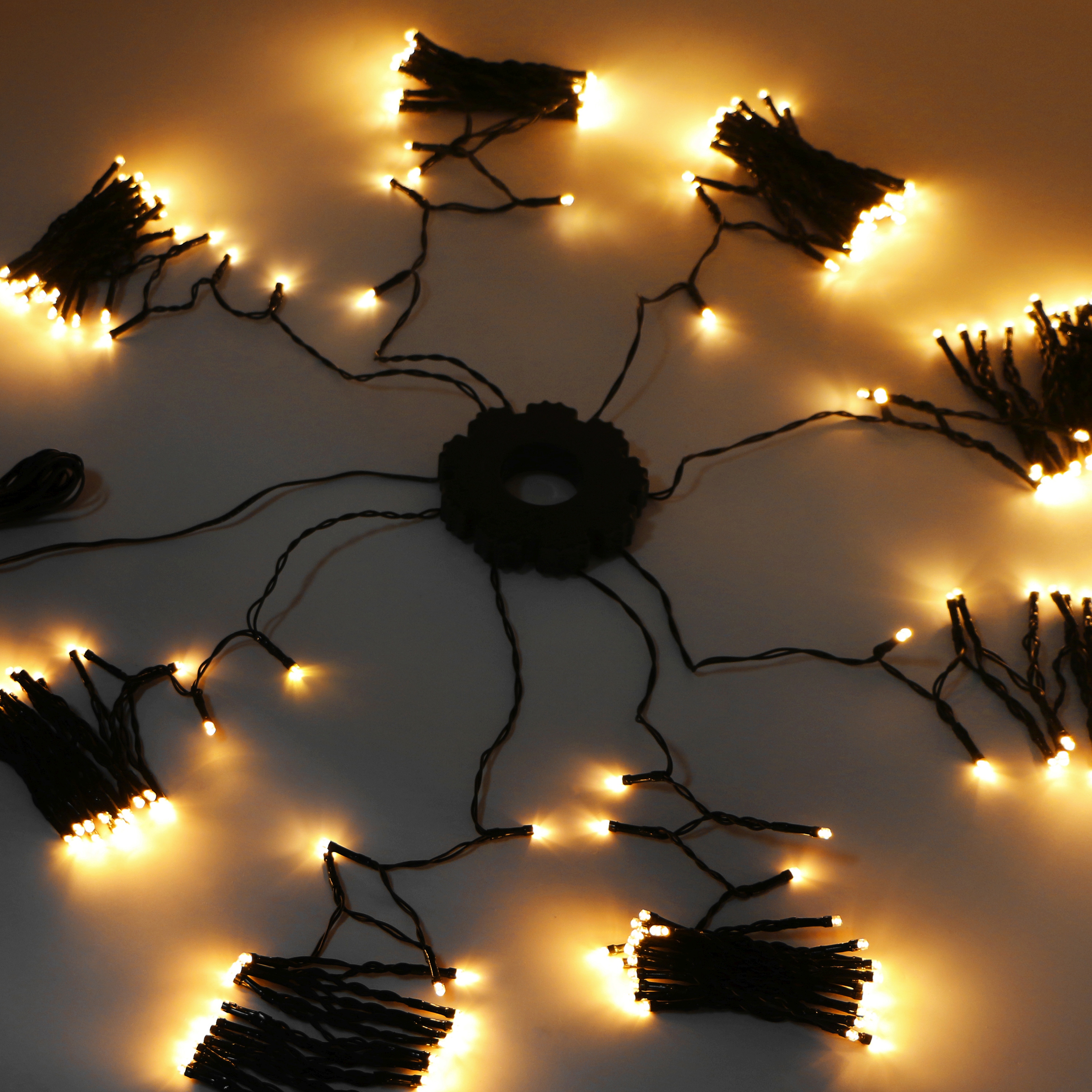 LED Lichterkette Netz für Weihnachtsbaum mit Ring 2 m