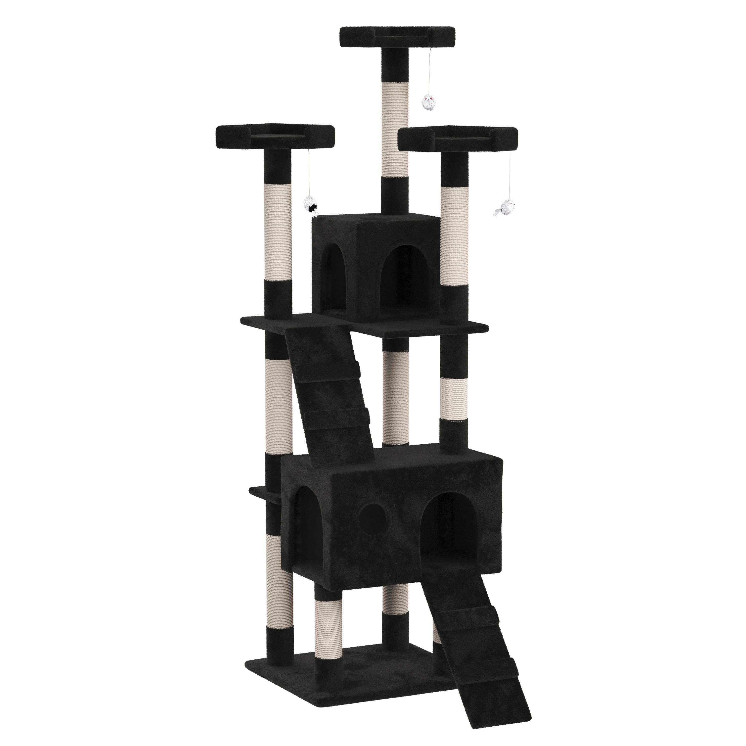 Katzenbaum MAX 182 cm schwarz