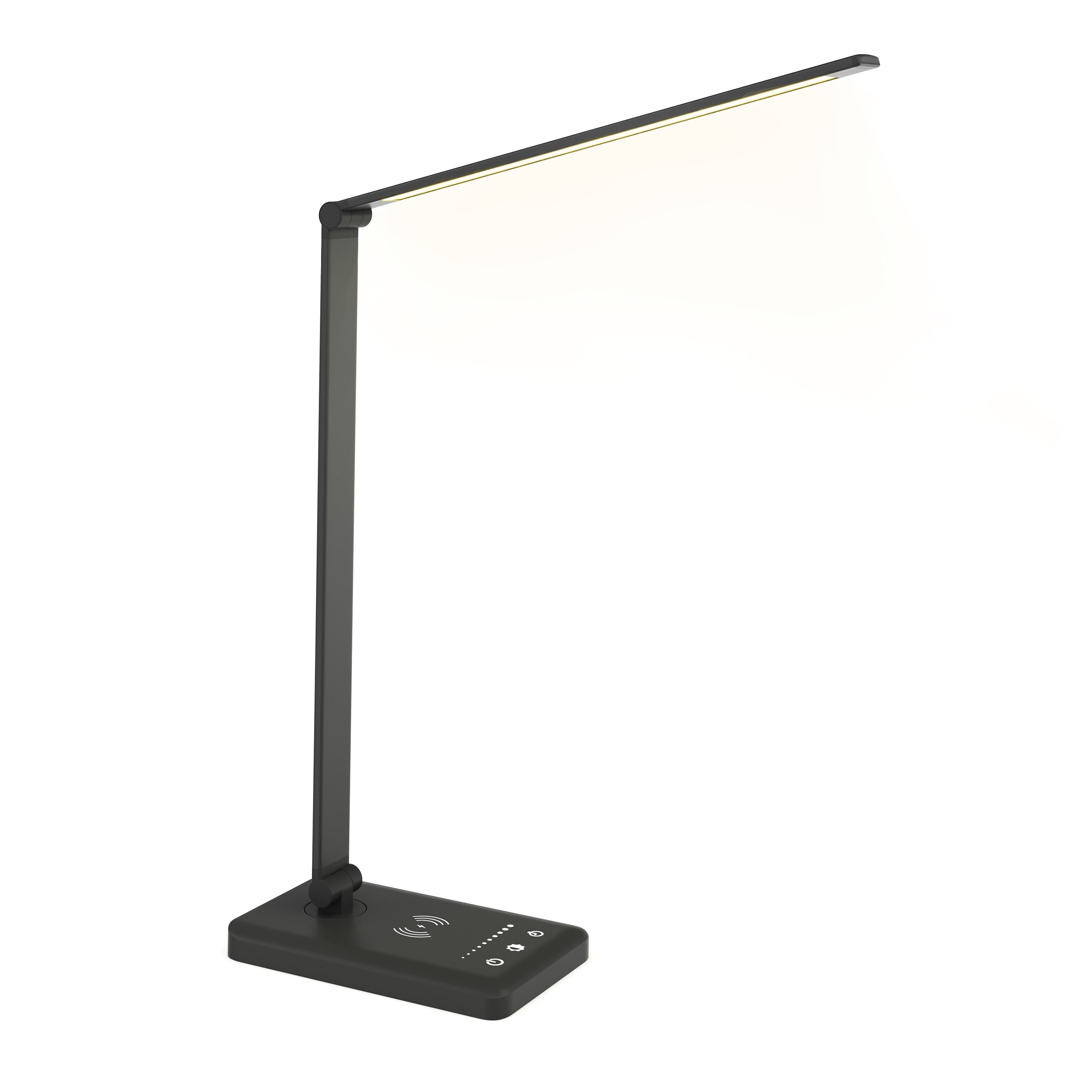 LED Tischlampe LUX mit Wireless Charger schwarz