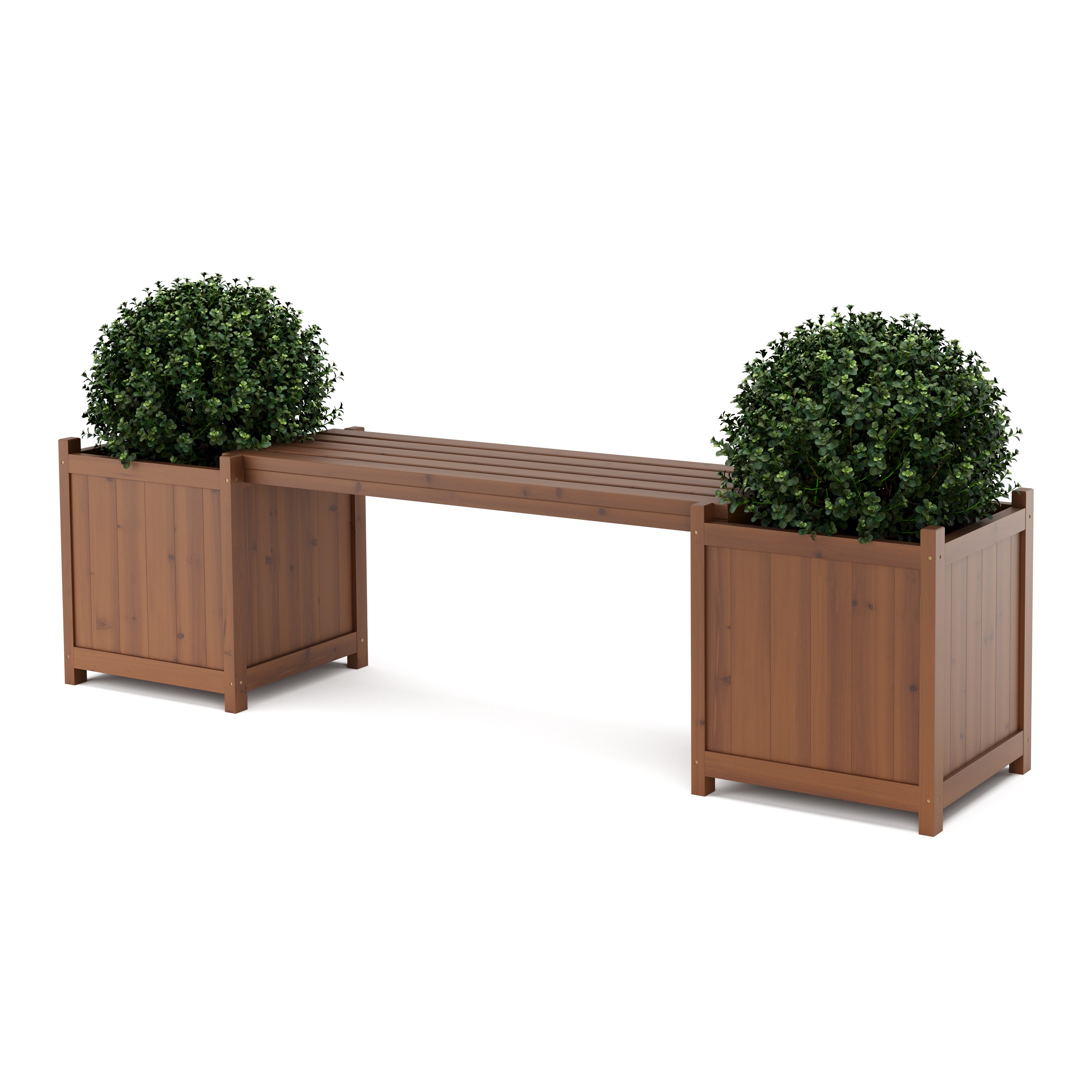 Gartenbank mit Pflanzenkasten 174 cm