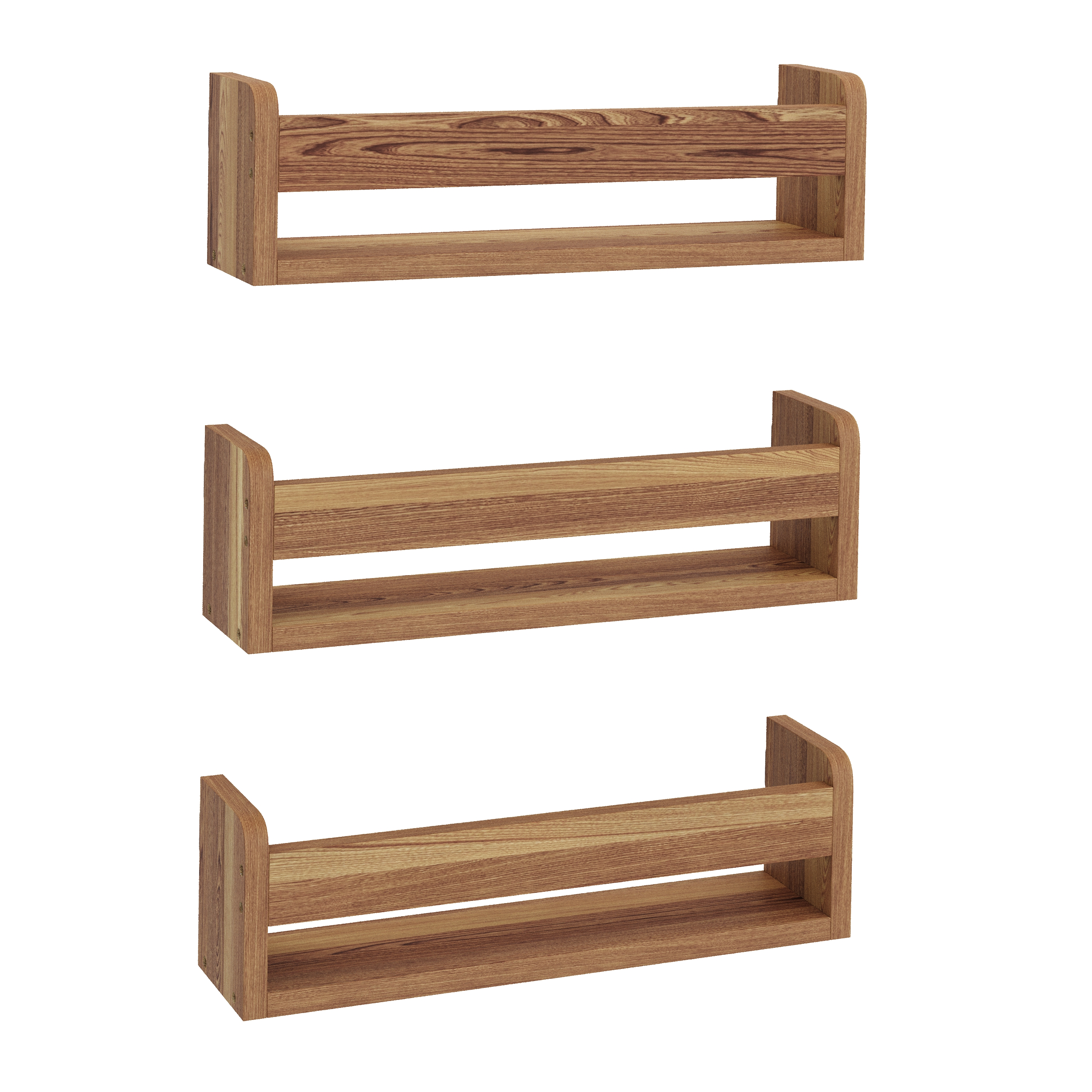 Wandregal VIVIEN 3er Set braun