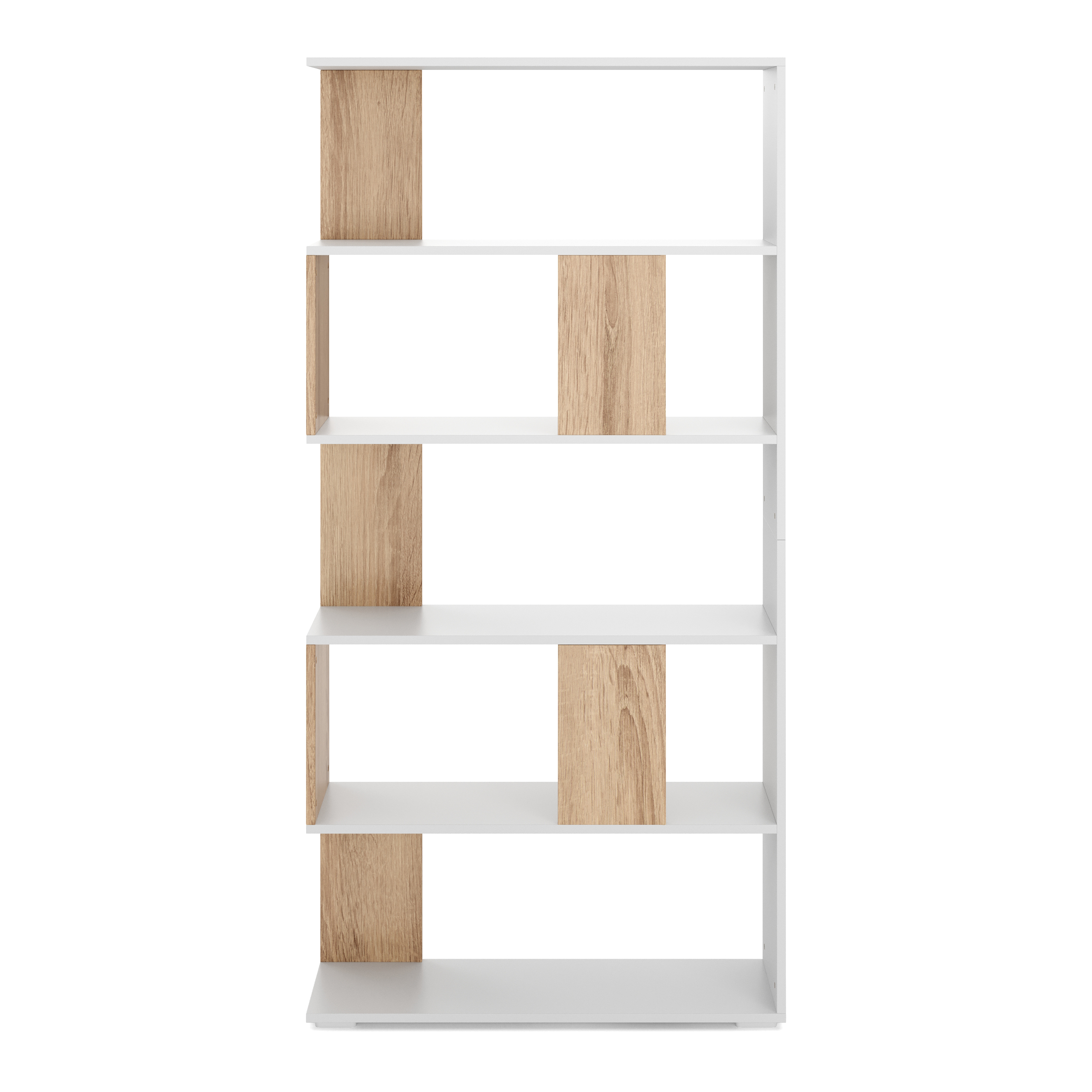 Bücherregal VIGOR 80 x 162 cm hellbraun/weiss