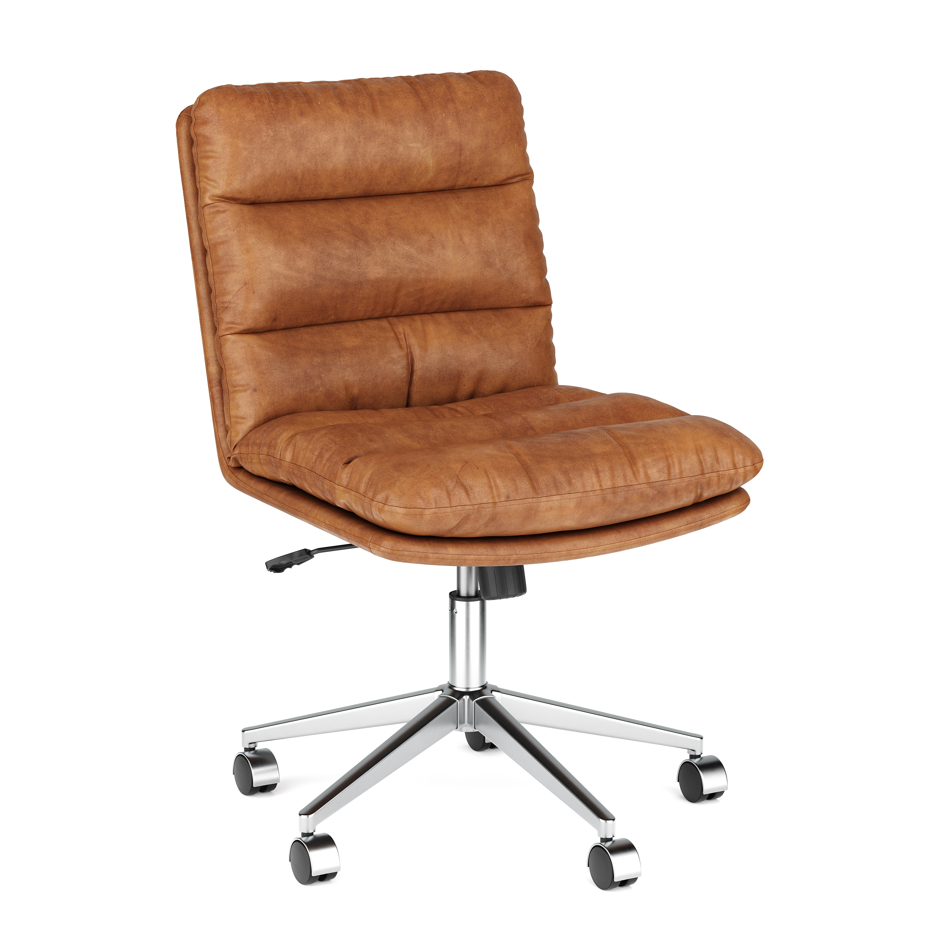 Bürostuhl Leder BILES braun