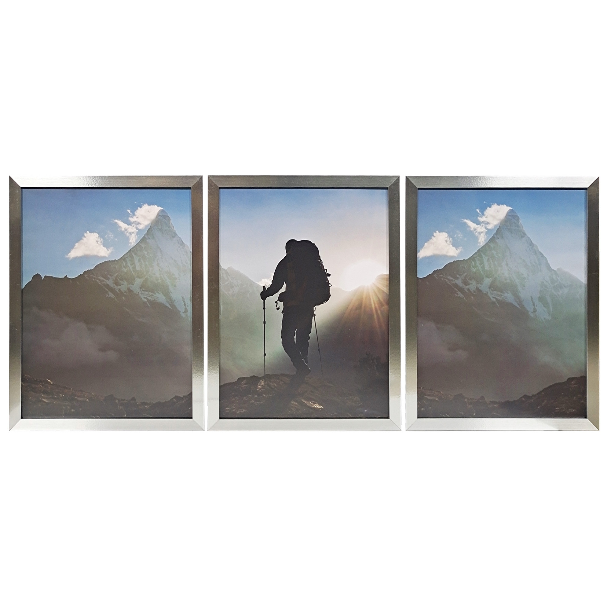 Bilderrahmen 30 x 40 cm 3er Set silber