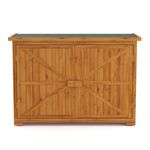 Gerätehaus aus Holz 128 x 50 x 88 cm Frontalansicht