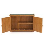 Gerätehaus aus Holz 128 x 50 x 88 cm Frontalansicht geöffnet