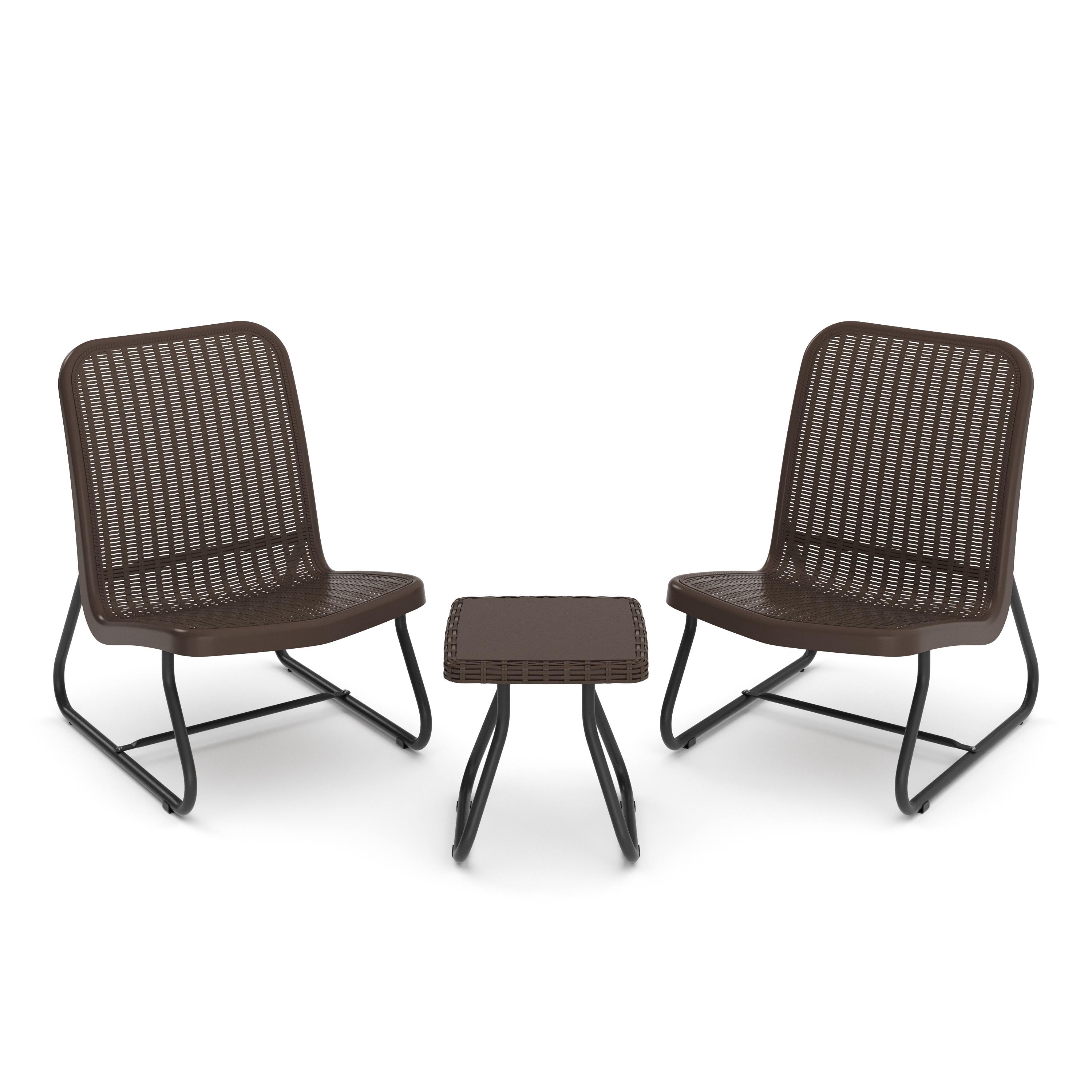 Gartenmöbel Set Rattan MERIVA braun