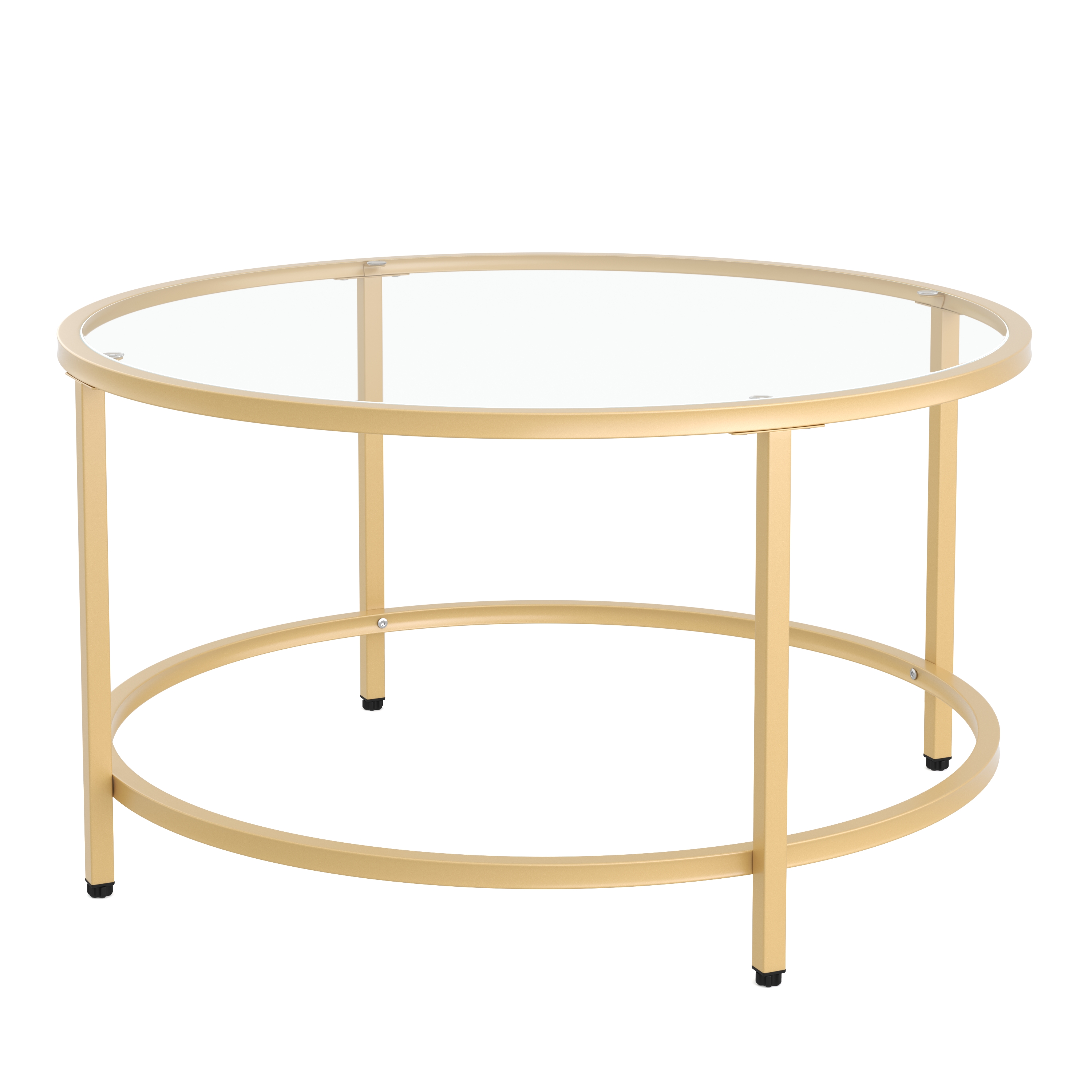 Beistelltisch Glas TYRO rund 84 x 45 cm gold