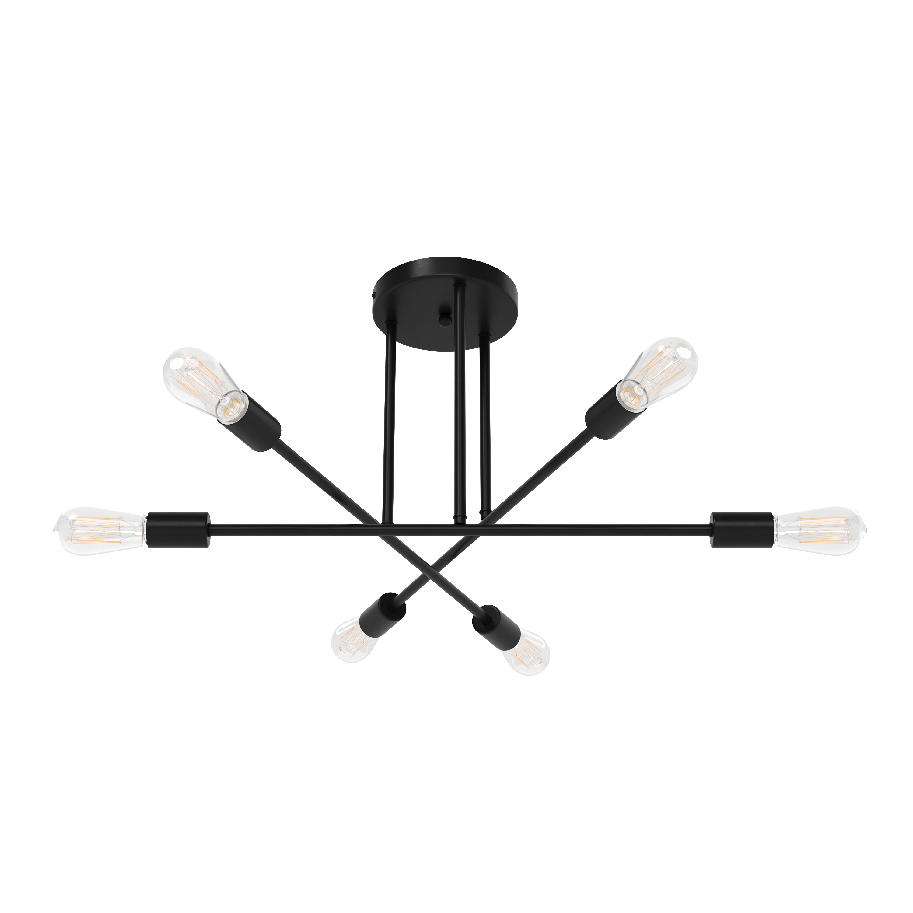 Deckenlampe PERSY 6 Lampen schwarz