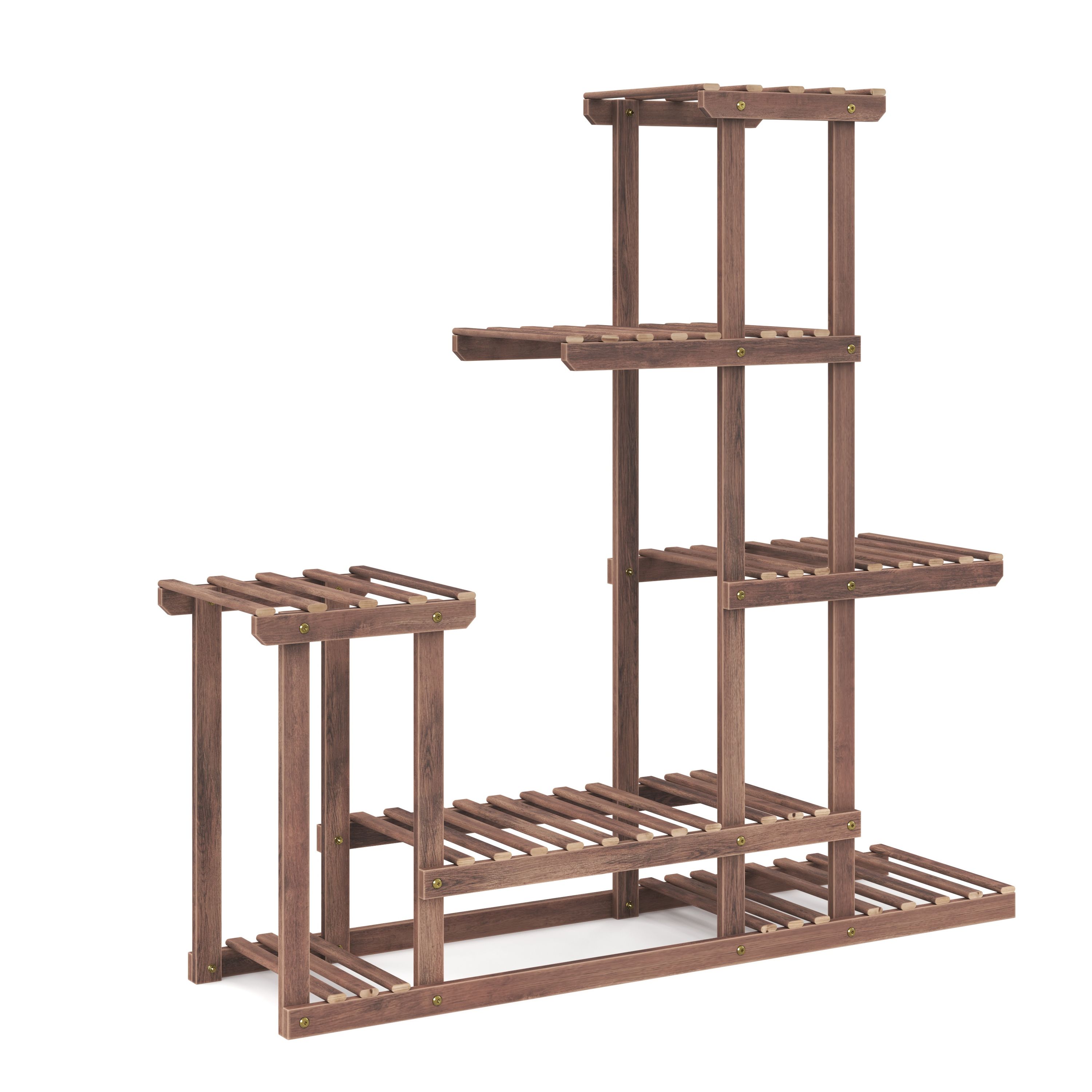 Pflanzenregal Holz 97 x 25 x 96 cm natur