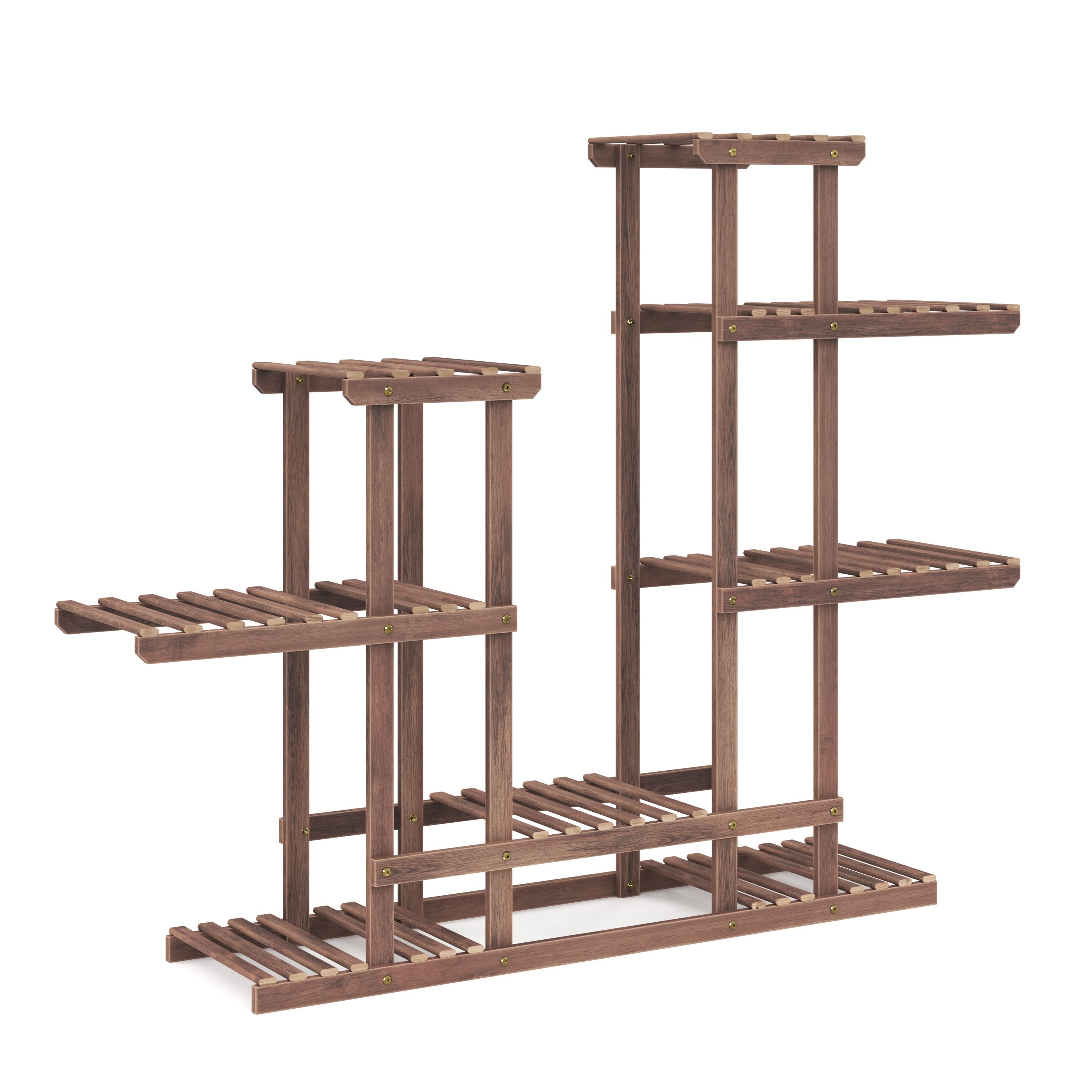 Pflanzenregal Holz 96 x 25 x 96 cm natur