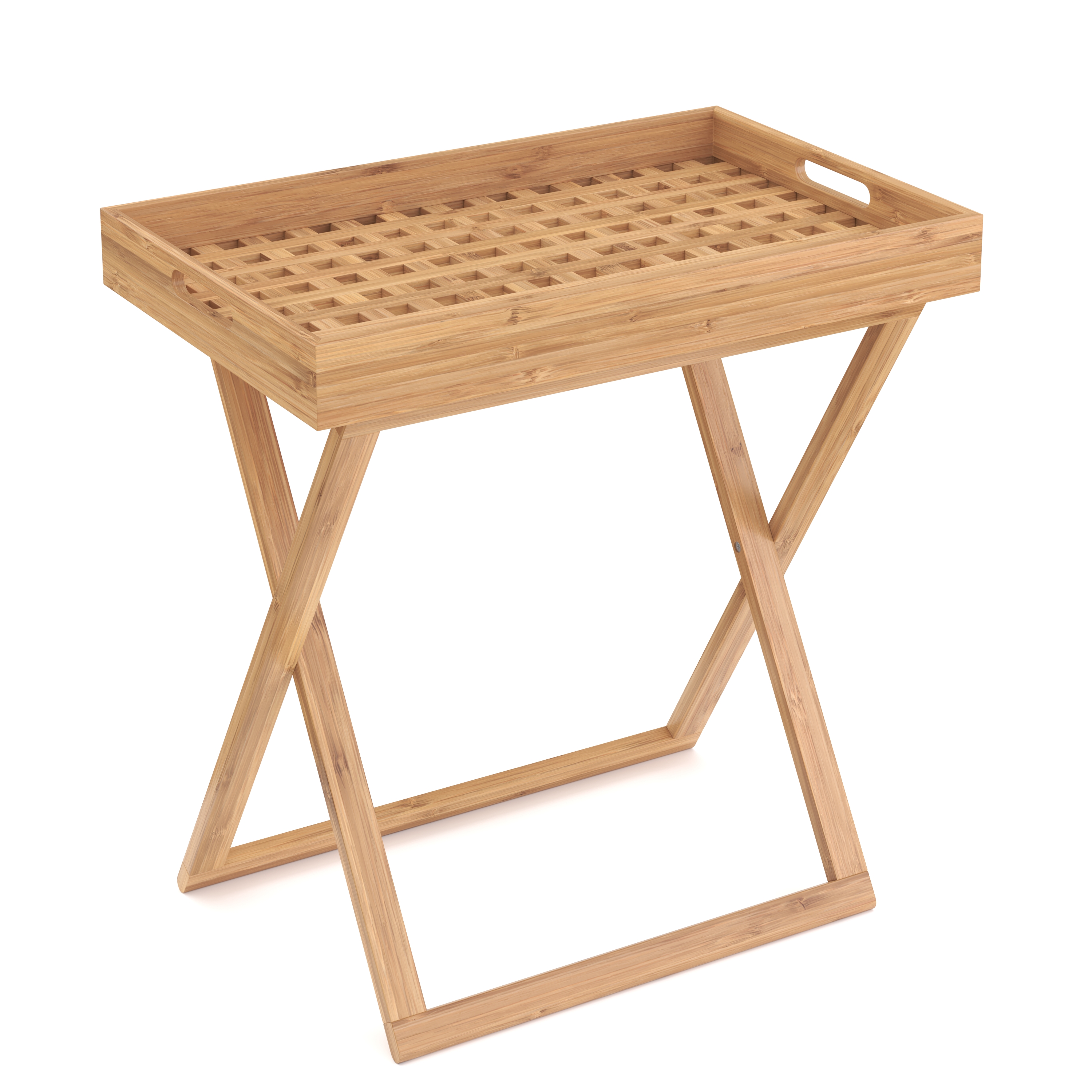 Tabletttisch Bambus ROLY klappbar 52 x 36 x 54 cm natur
