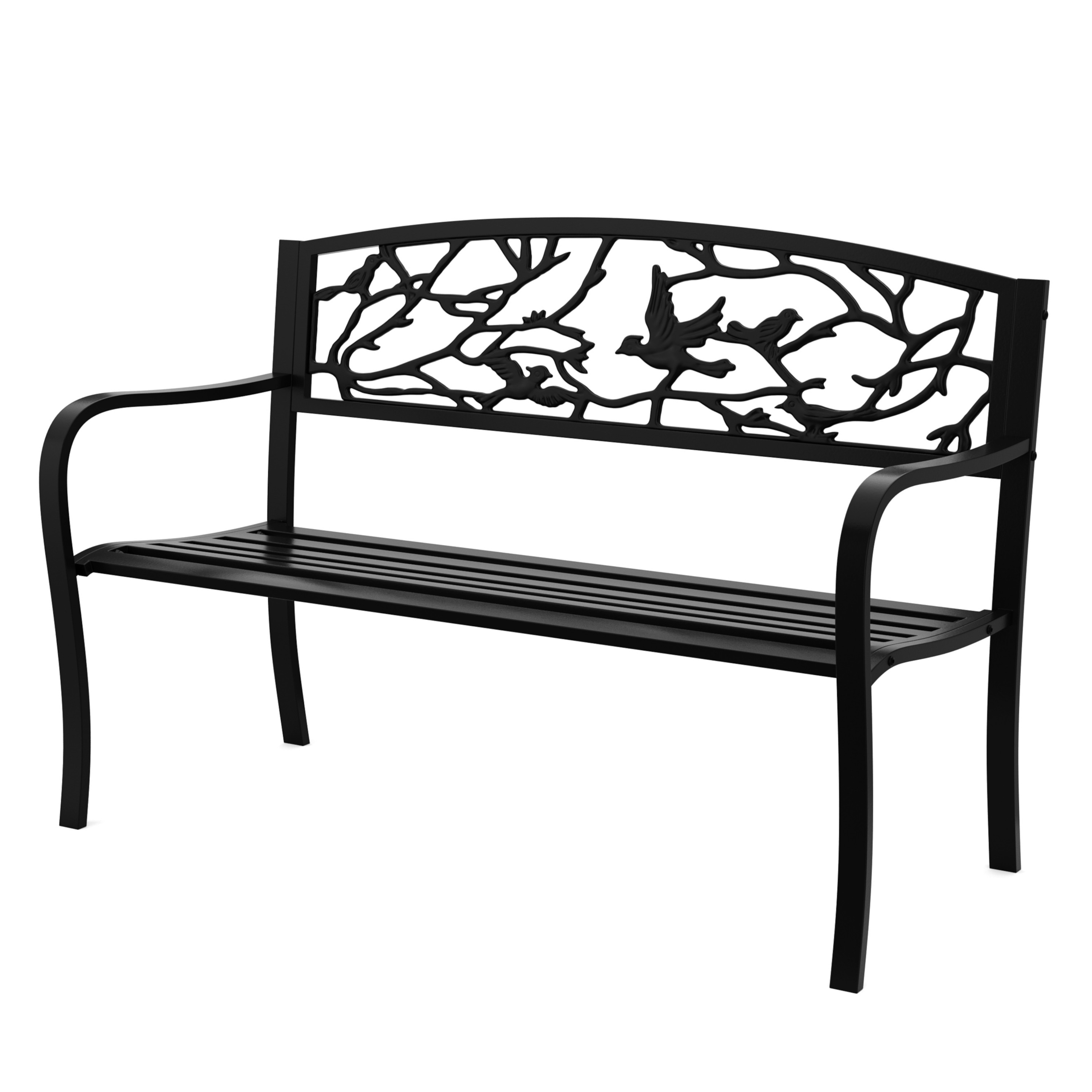 Gartenbank VERONICA 127 cm schwarz