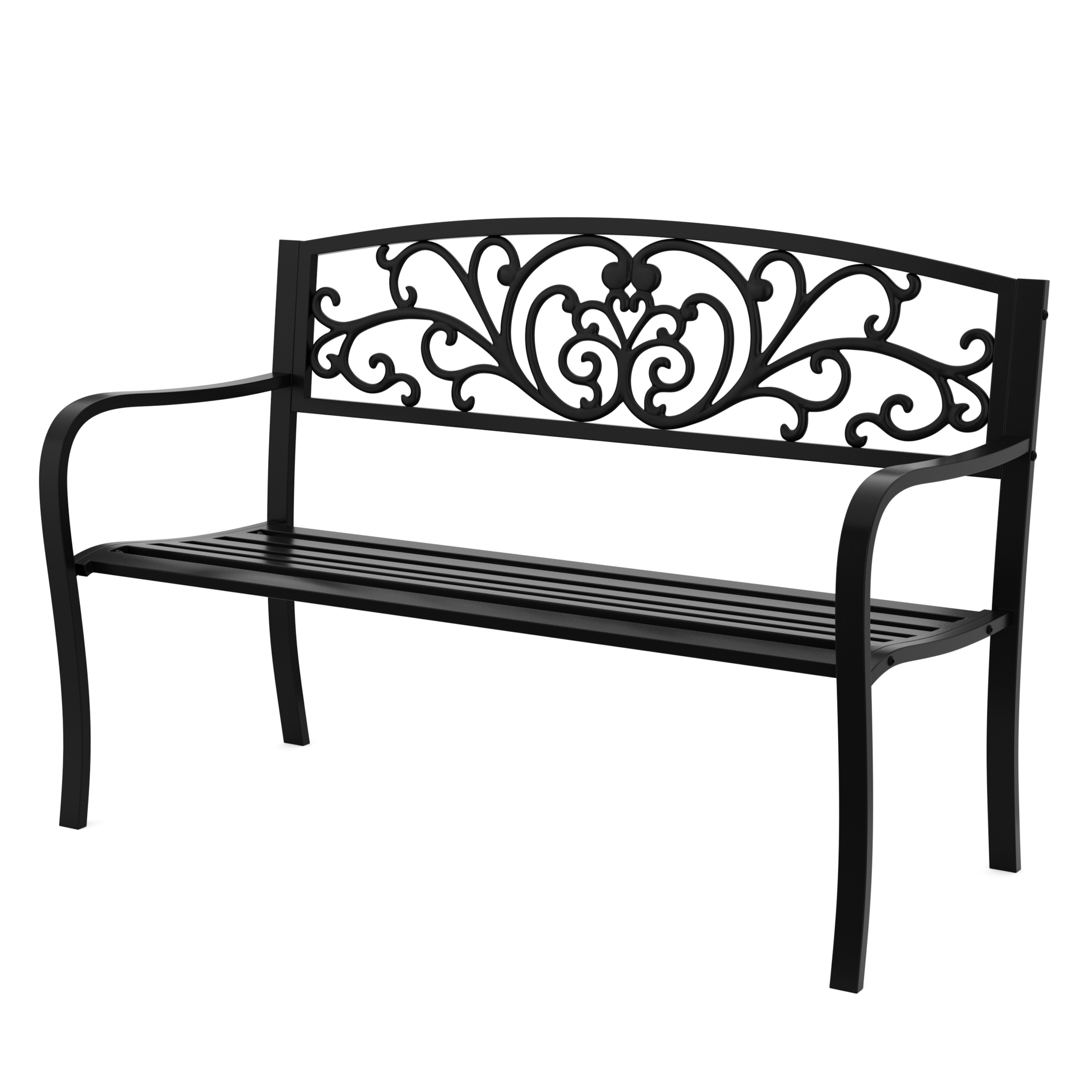Gartenbank GISELA 127 cm schwarz