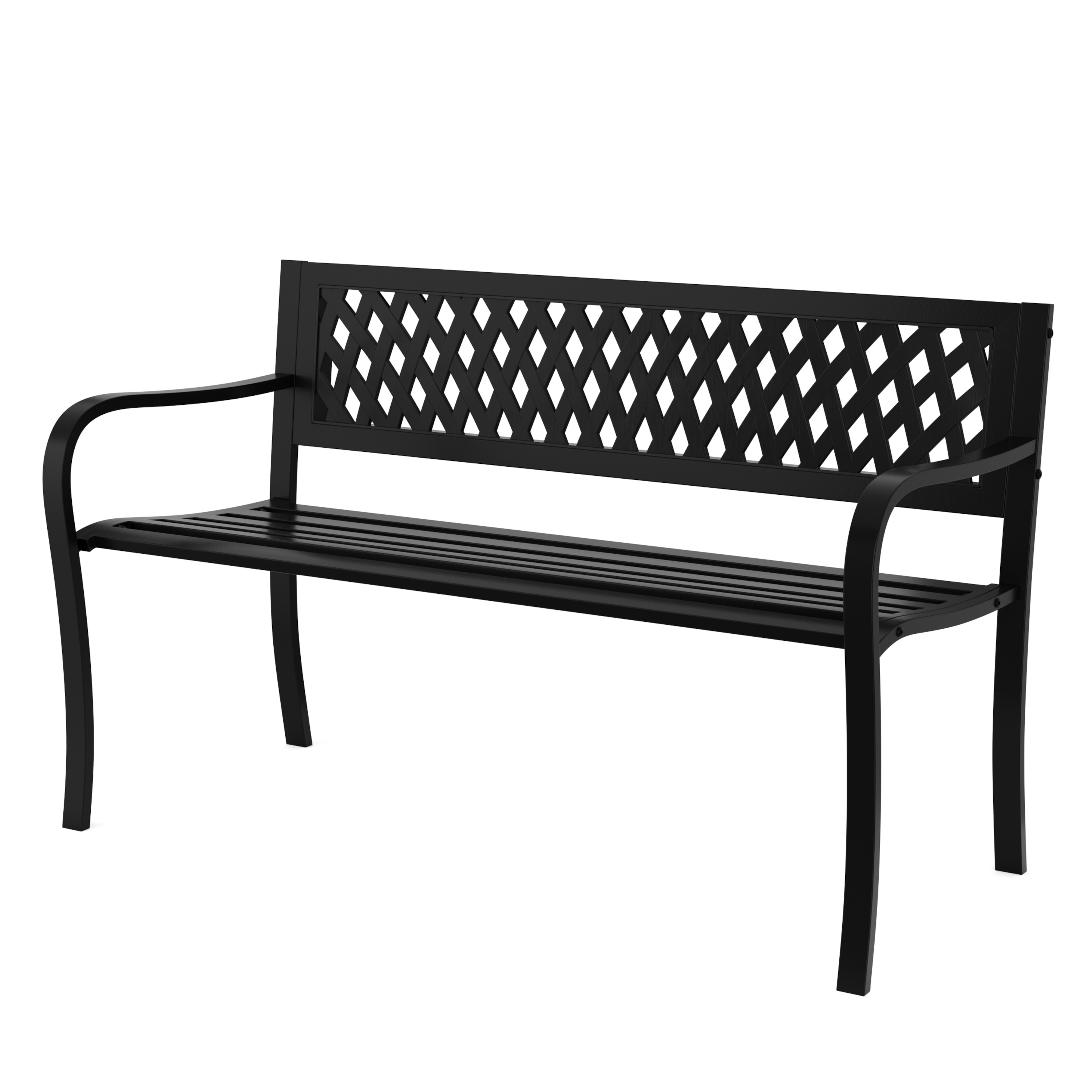 Gartenbank BERTHA 118 cm schwarz