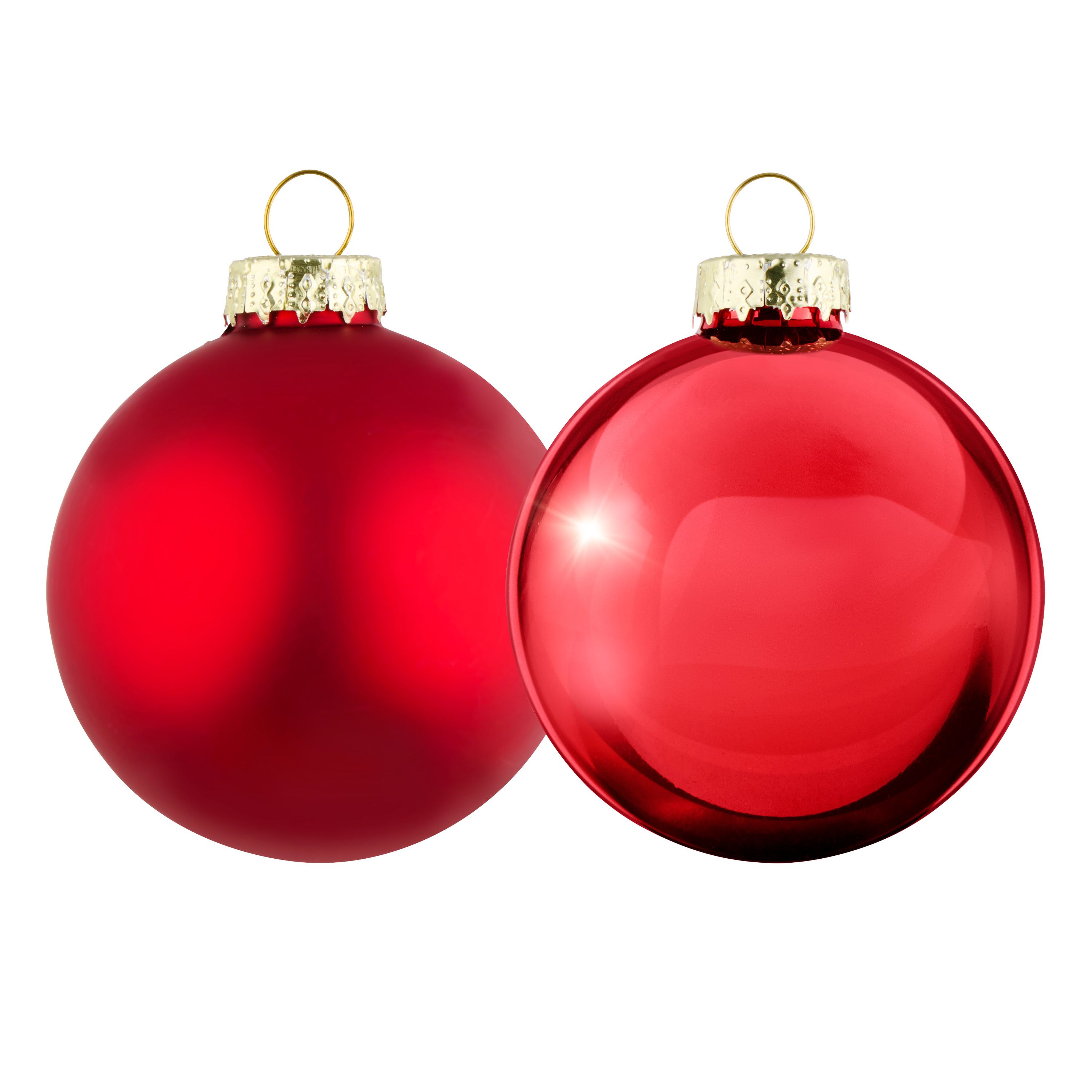 Weihnachtskugeln Glas 24-teilig rot