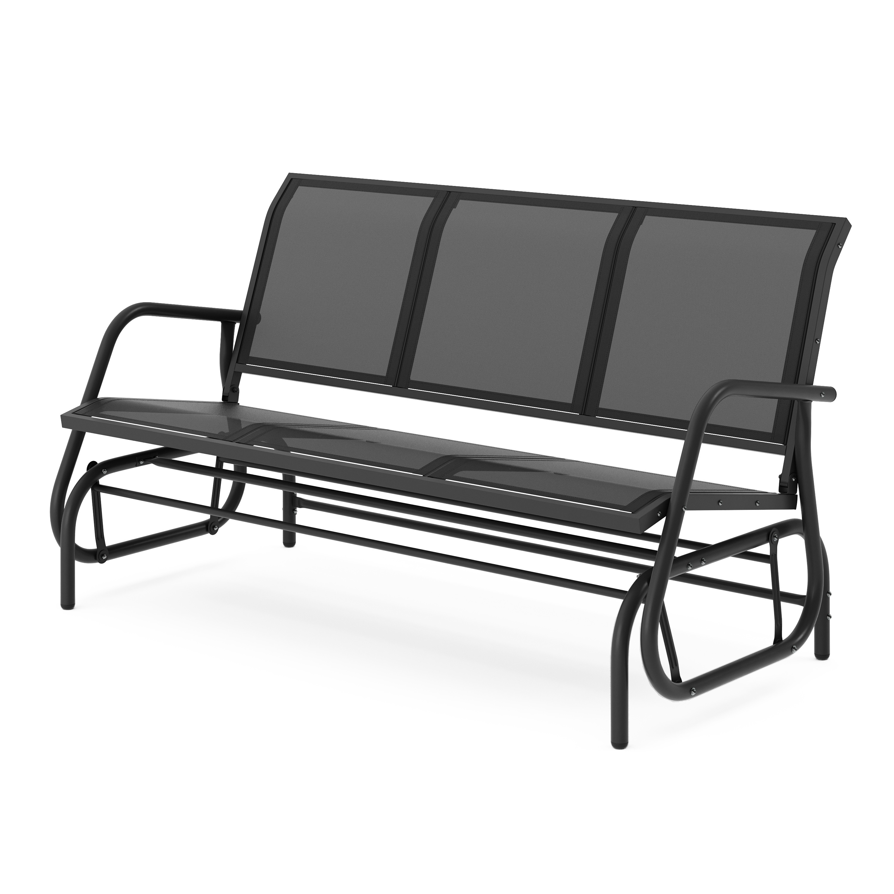 Gartenbank Schaukelbank PROMETEUS 147 cm schwarz