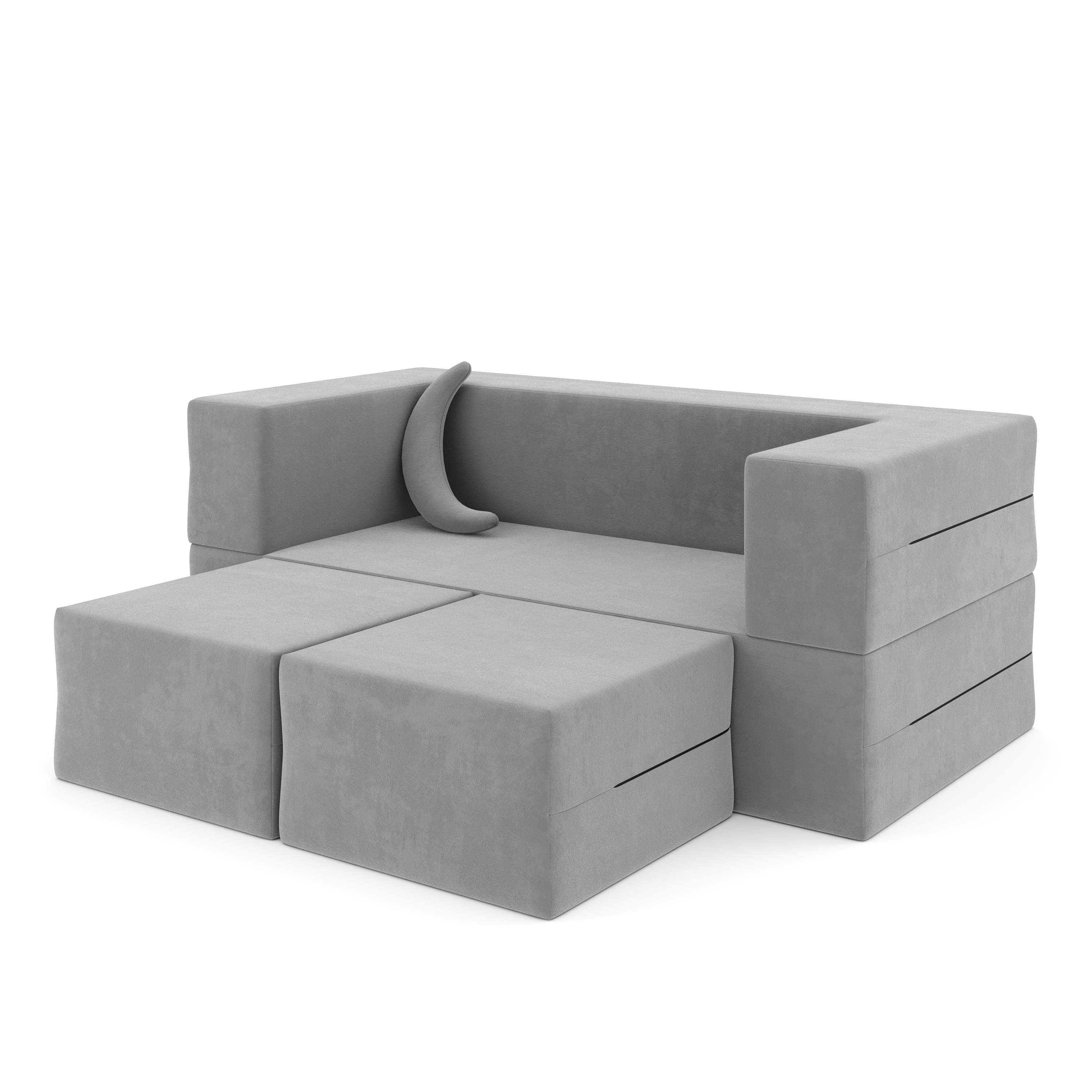 Kindersofa Spielsofa BARNY grau