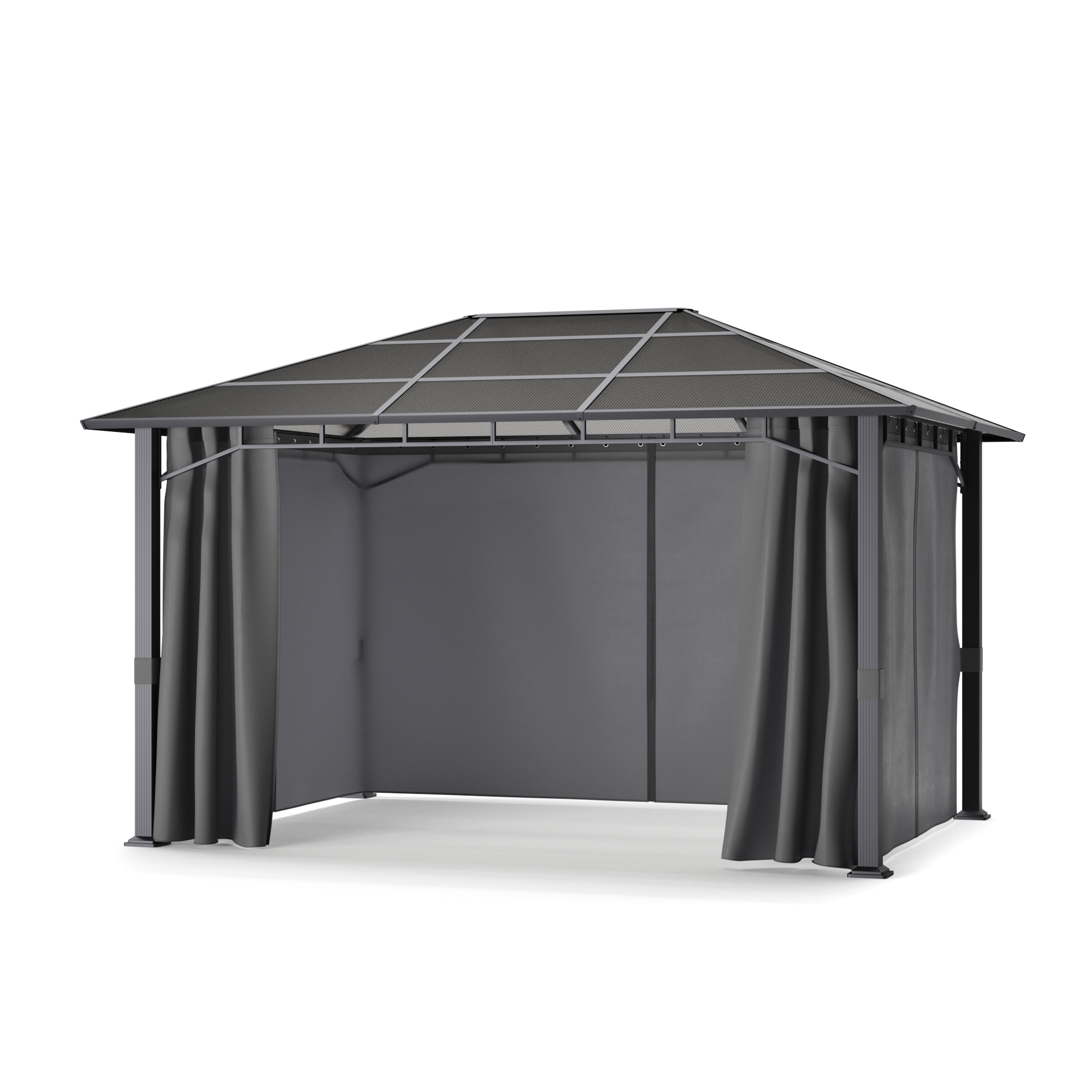 Gartenpavillon PRINCE 4 x 3 m grau