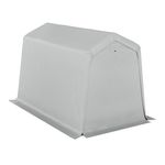 Zeltgarage 3.6 x 2.4 m grau Hinteransicht