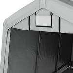 Zeltgarage 3.6 x 2.4 m grau Nahaufnahme von aussen
