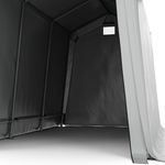 Zeltgarage 3.6 x 2.4 m grau Nahaufnahme Innenseite