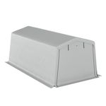 Zeltgarage Carport 6.2 x 3.3 m grau schräge Ansicht