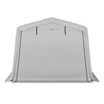 Zeltgarage Carport 6.2 x 3.3 m grau Frontalansicht
