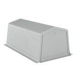 Zeltgarage Carport 6.2 x 3.3 m grau Hinteransicht