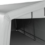 Zeltgarage Carport 6.2 x 3.3 m grau Nahaufnahme Material