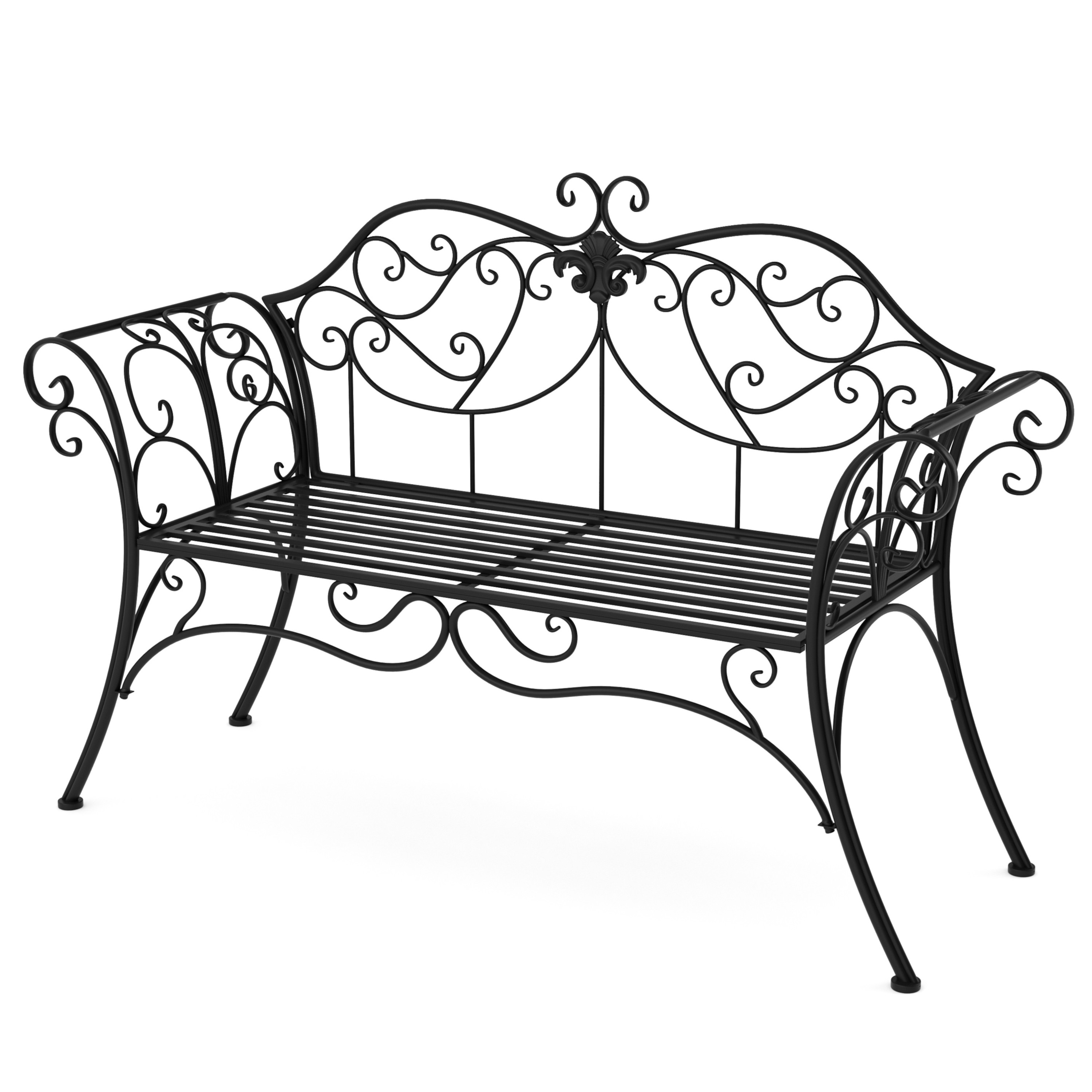 Gartenbank RAMONA 132 cm schwarz