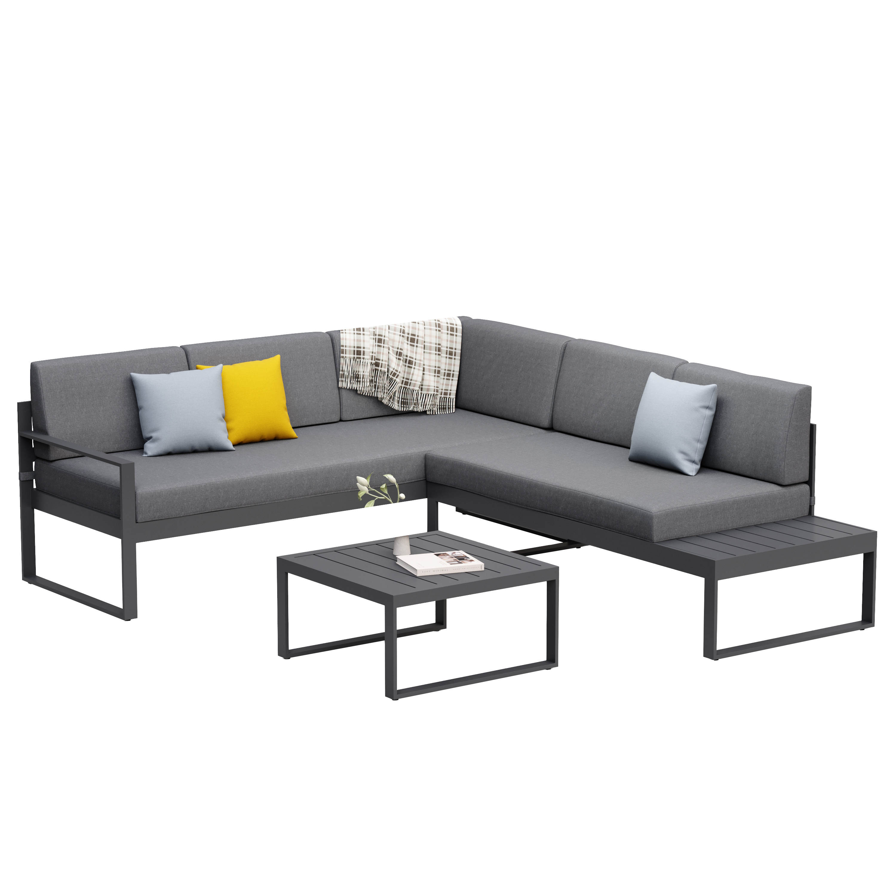 Lounge ROKSOLANA anthrazit/schwarz