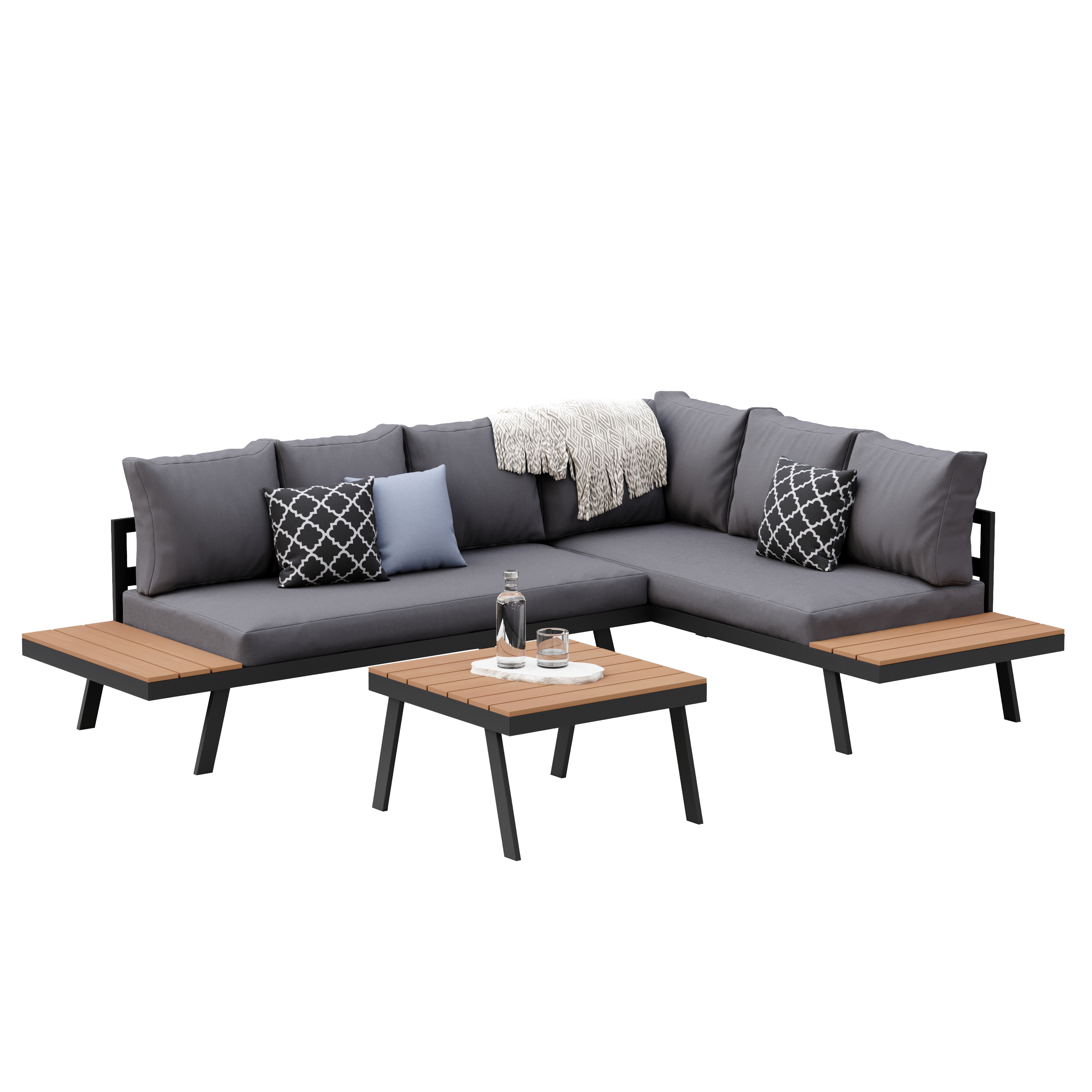Lounge PHILOMEA anthrazit/schwarz