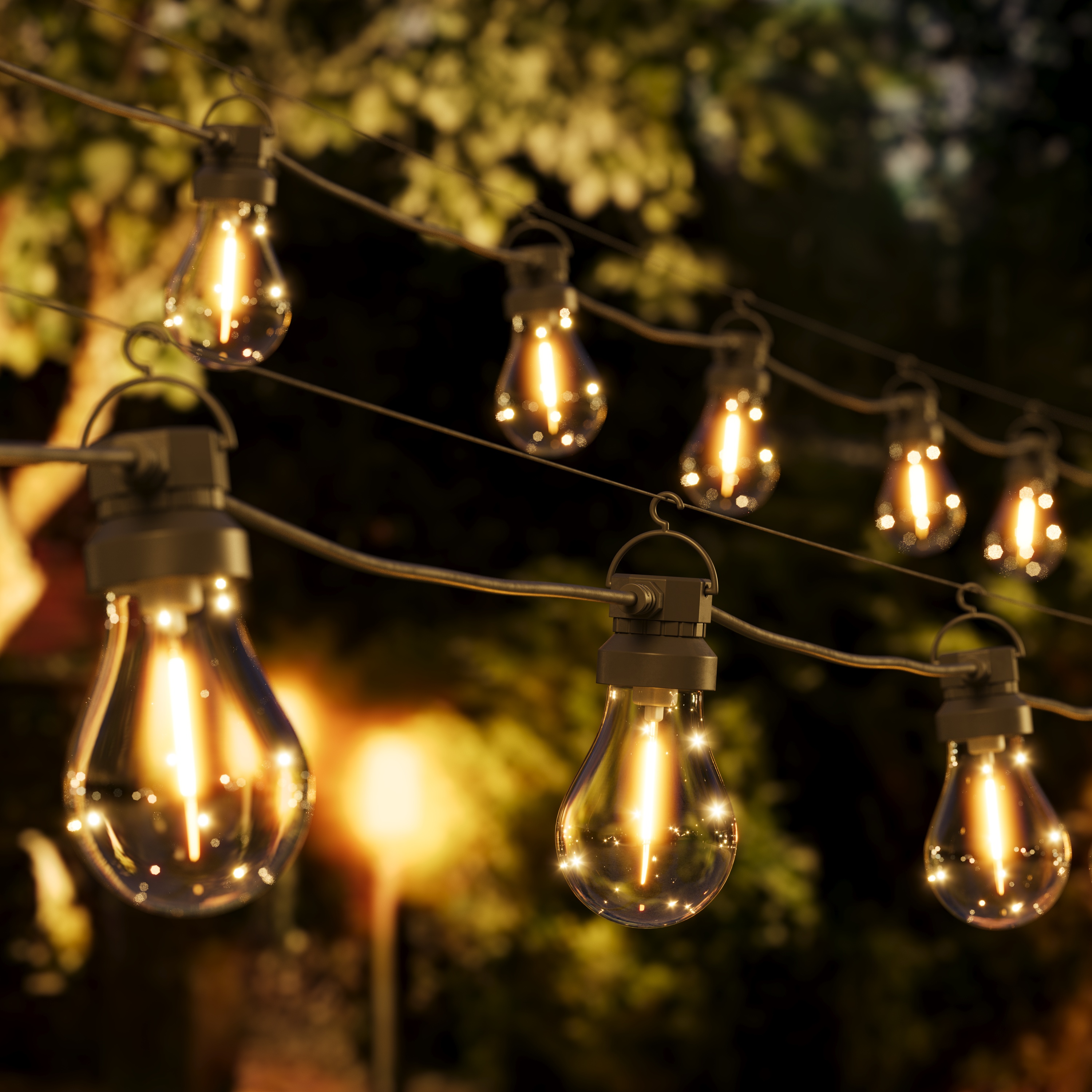 LED Lichterkette Outdoor mit 30 Glühbirnen 23 m