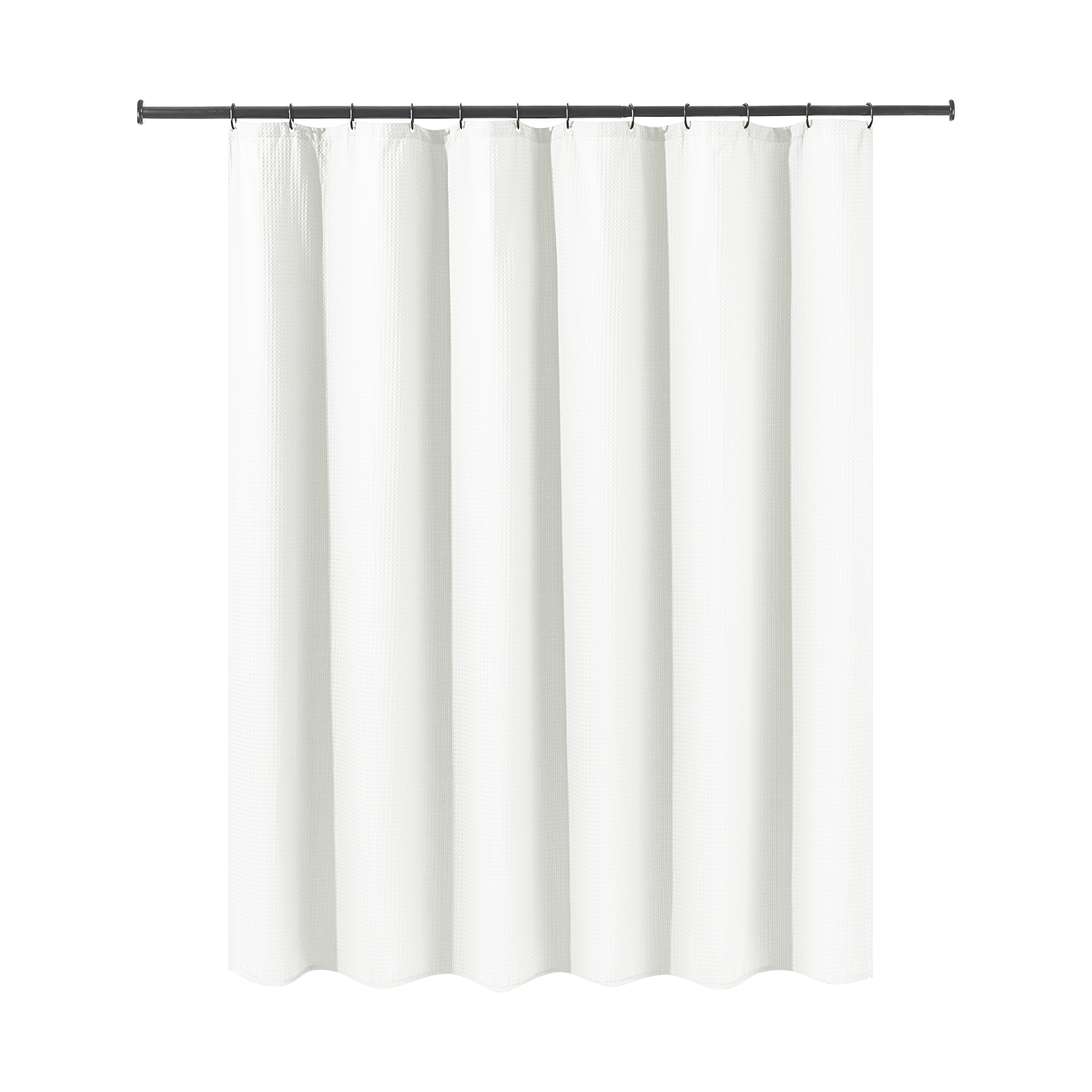 Duschvorhang 182 x 182 cm Waffel weiss