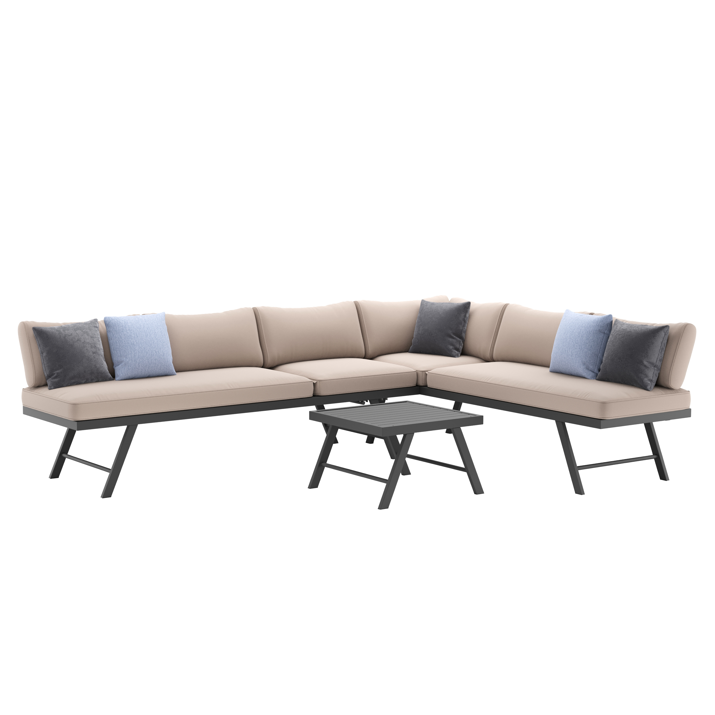 Lounge CALVI multifunktional beige/anthrazit