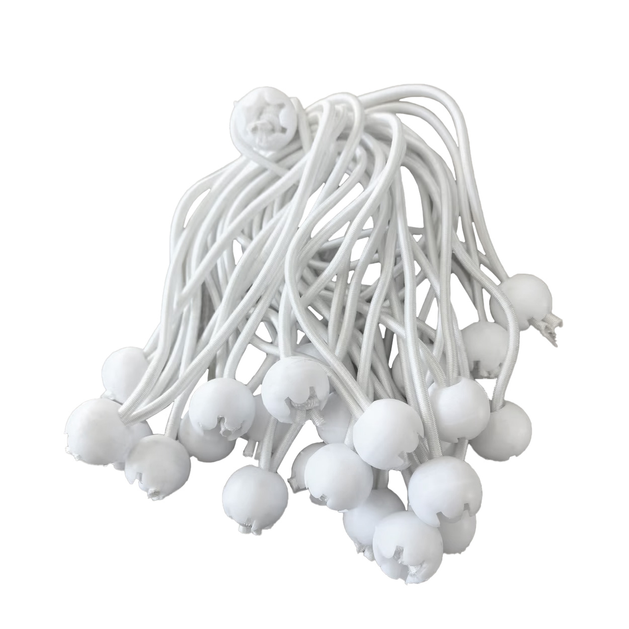 Spanngummi mit Kugel weiss 25 Stk. 15 cm