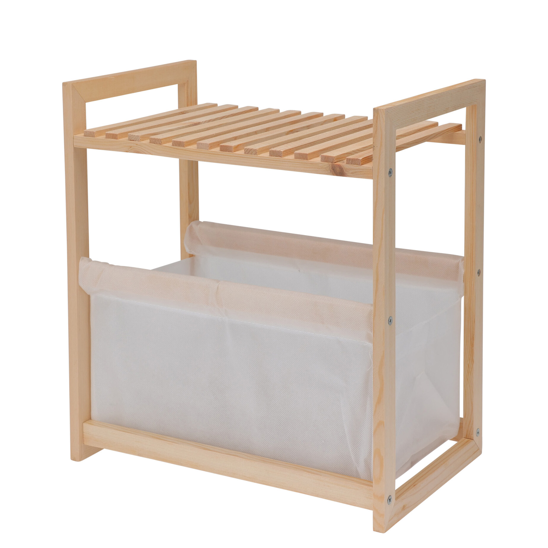 Regal Holz 36 x 22 x 39 cm natur/weiss