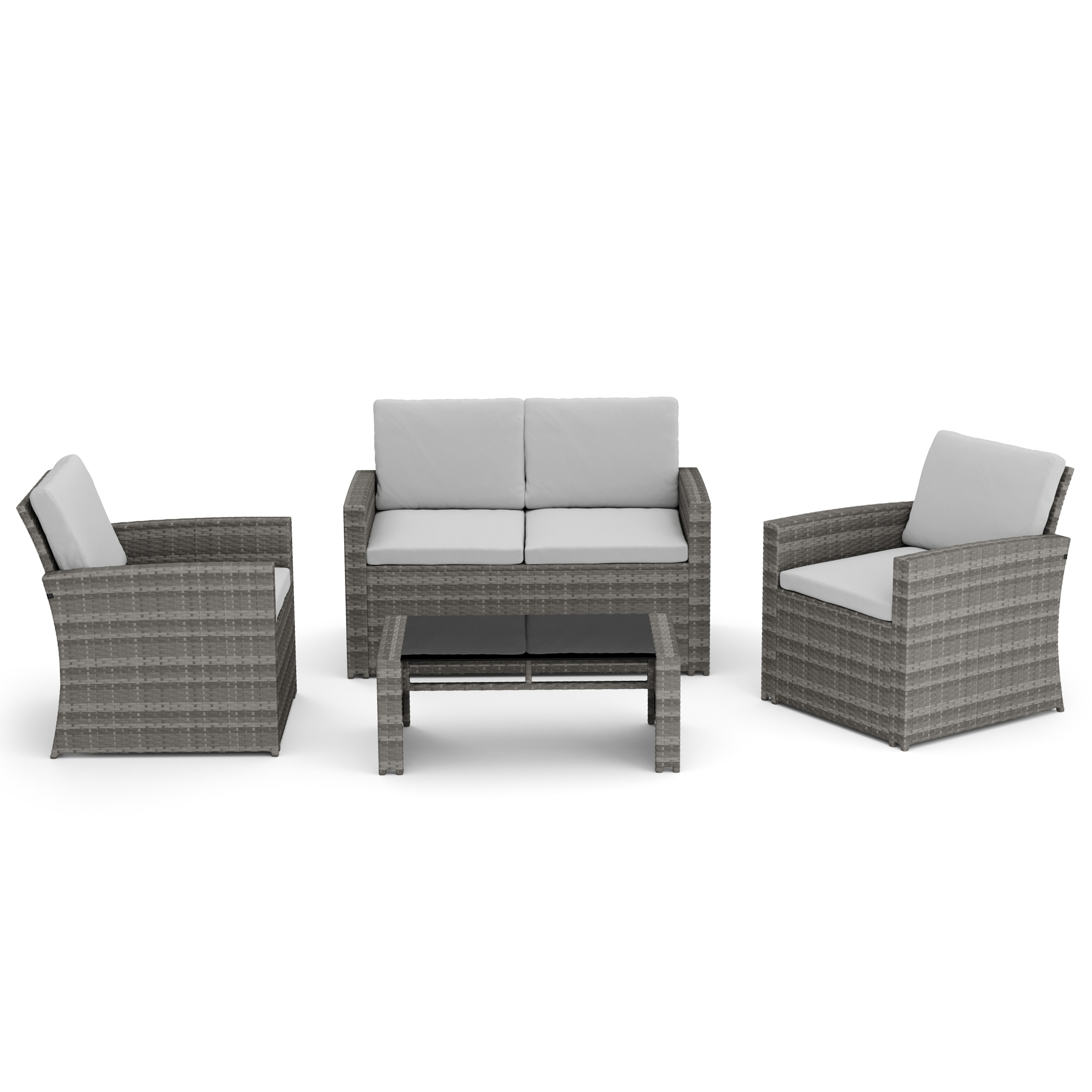 Gartenset Rattan MILENA grau