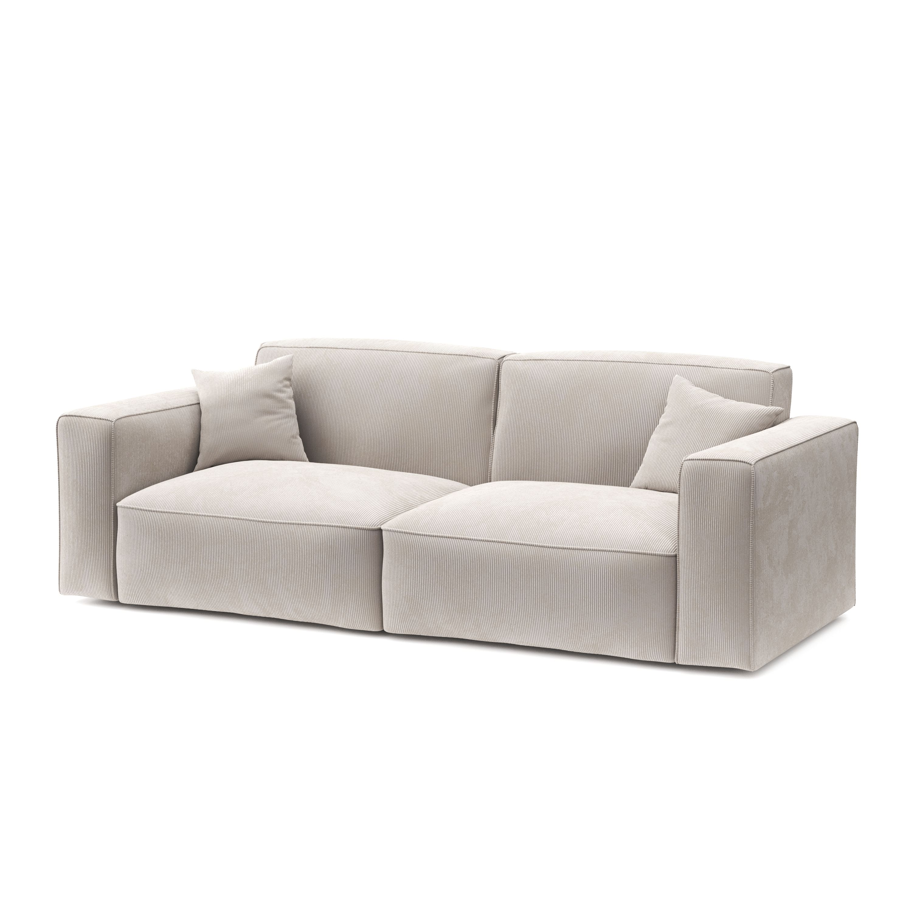 Sofa Cord GINNY 3-Sitzer Creme