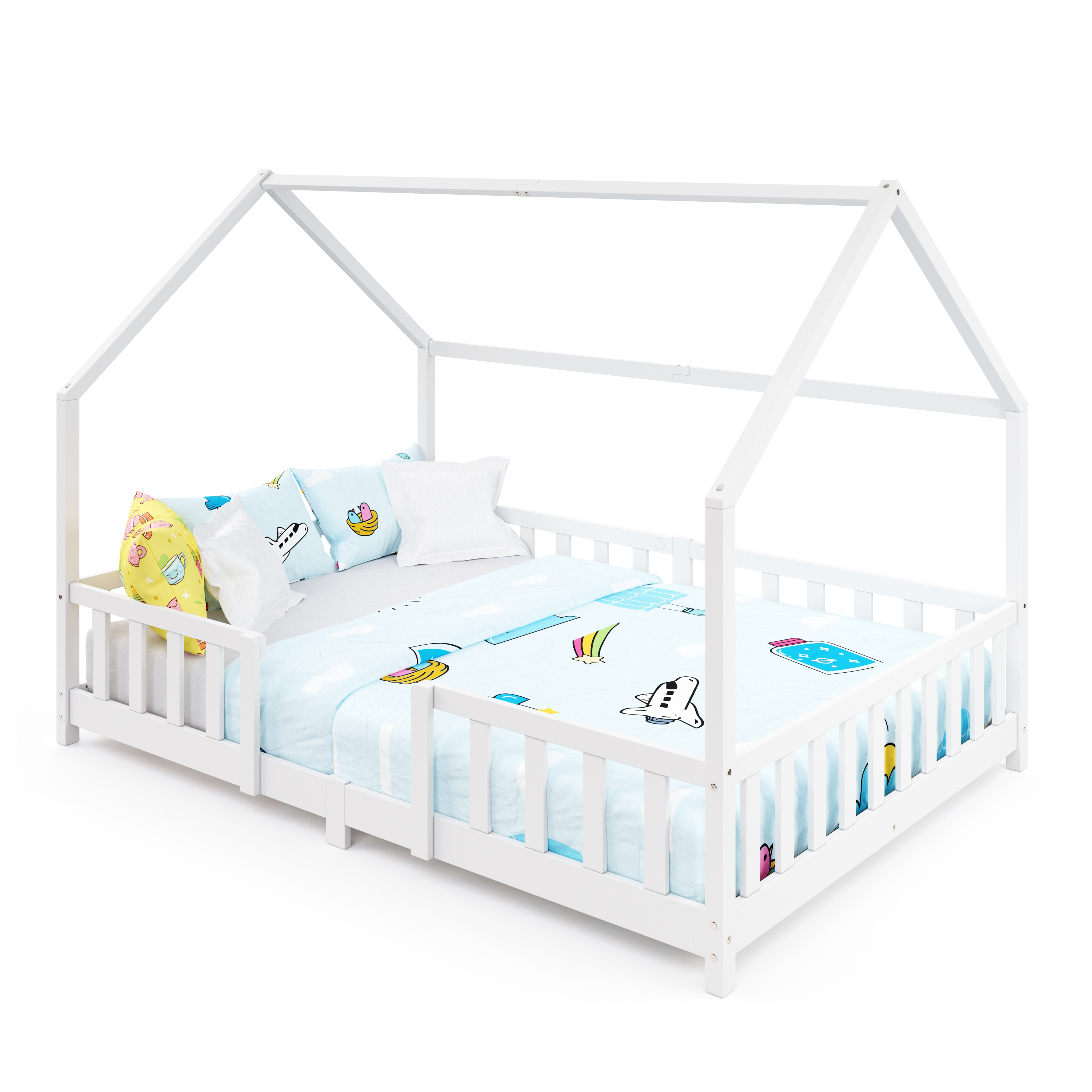 Kinderbett MAISON 140 x 200 cm weiss